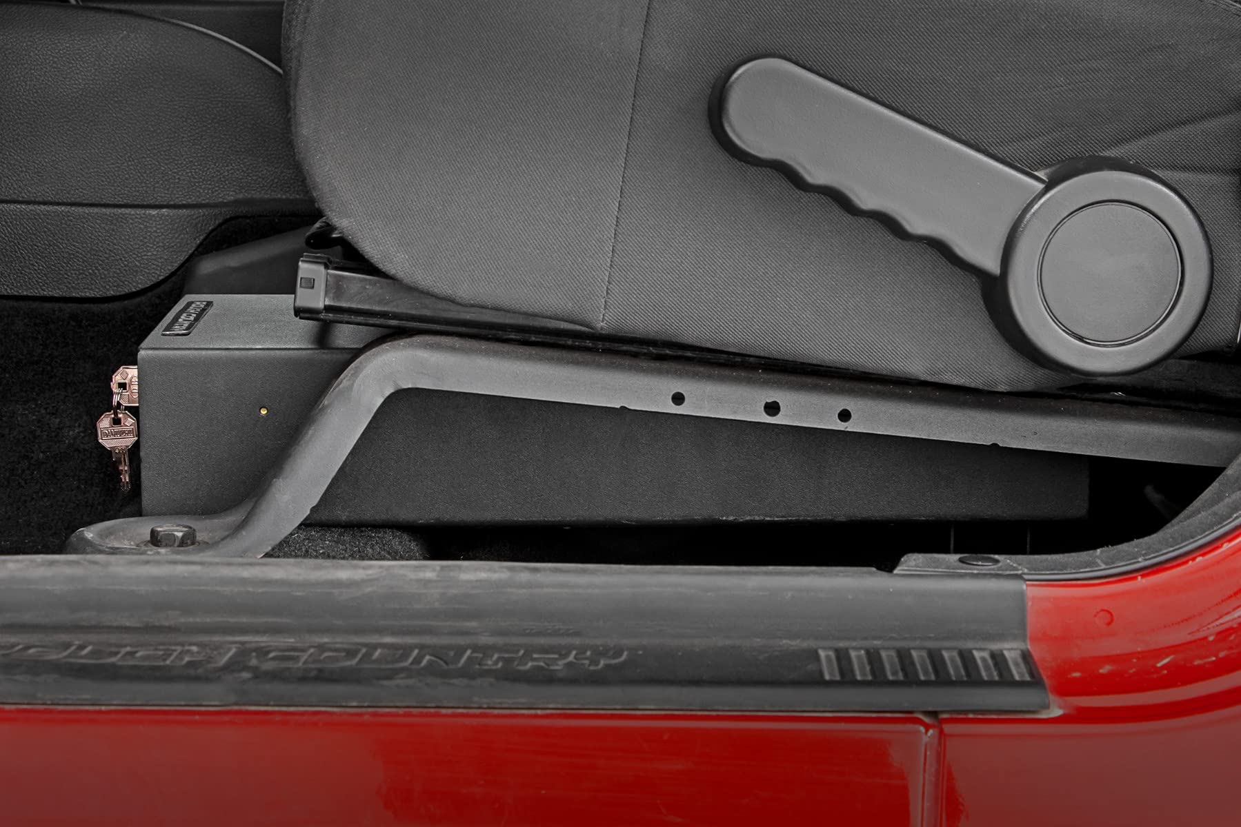 Jeep Wrangler JK (2007-2010) & Wrangler Unlimited (2007-2018) Under Seat Storage Box - Hidden Lockable Compartment for Valuables & Gear - Perfect for Off-Roading, Camping & Vehicle Security