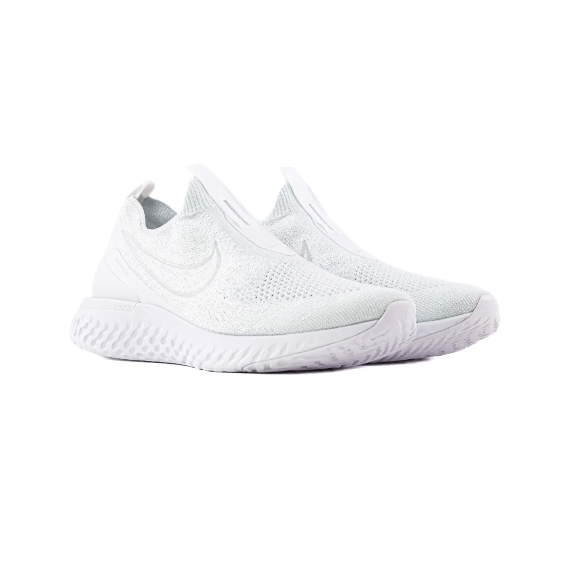 Epic Phantom React Flyknit Running Shoes for Women - White Pure Platinum (2019) | Lightweight & Comfortable for Jogging, Gym Workouts & Daily Wear