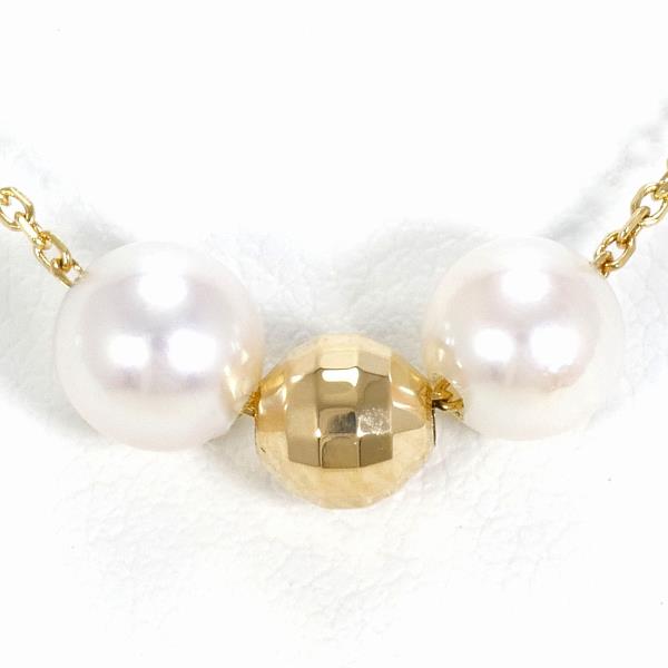18K Yellow Gold Pearl Necklace for Women - Elegant Bridal Jewelry, Wedding Gift, Anniversary Present, Graduation Keepsake
