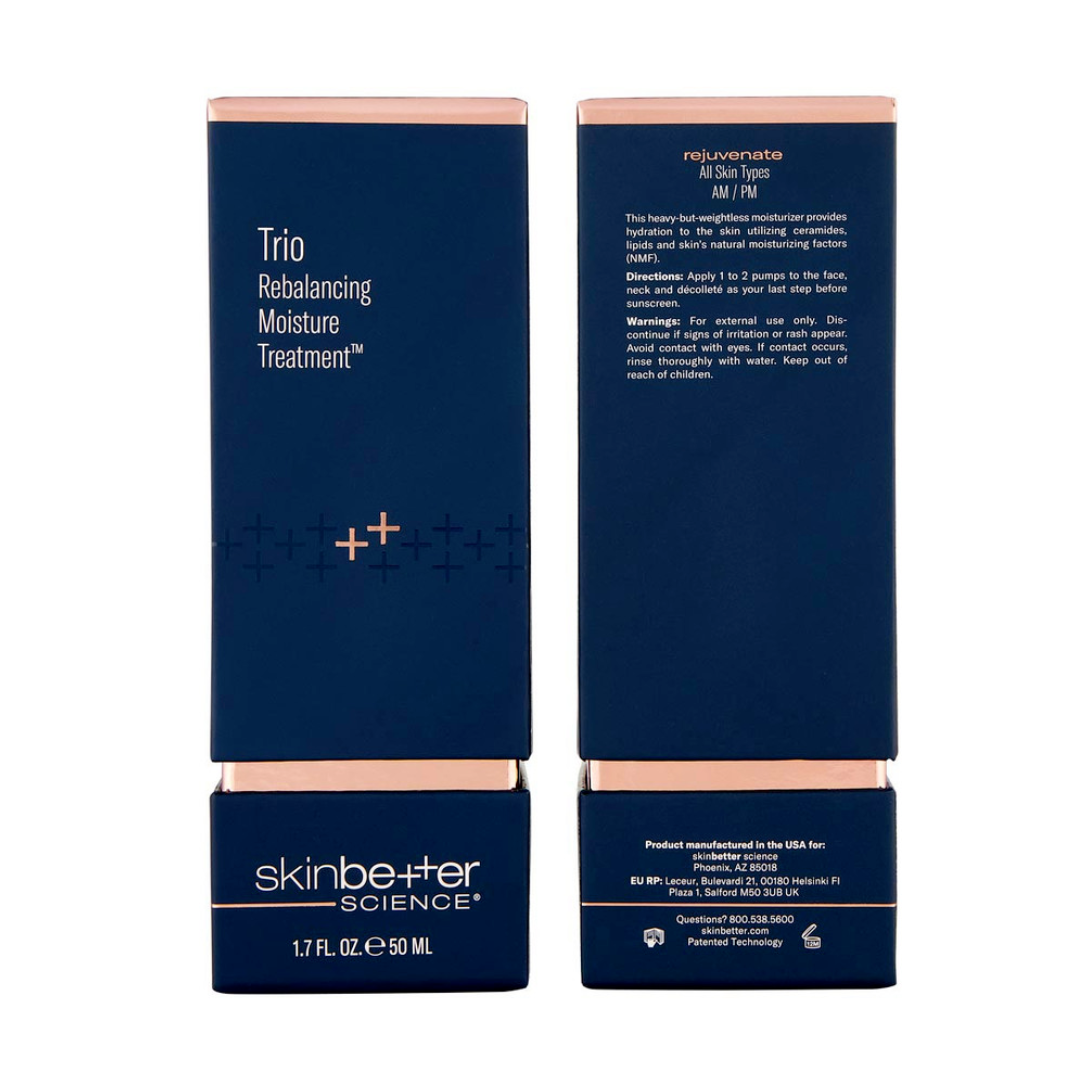 Skinbetter Science TRIO Rebalancing Moisture Treatment - 1.7 oz / 50ml Hydrating Face Cream for Dry Skin - Dermatologist Recommended Skincare for Day & Night Use