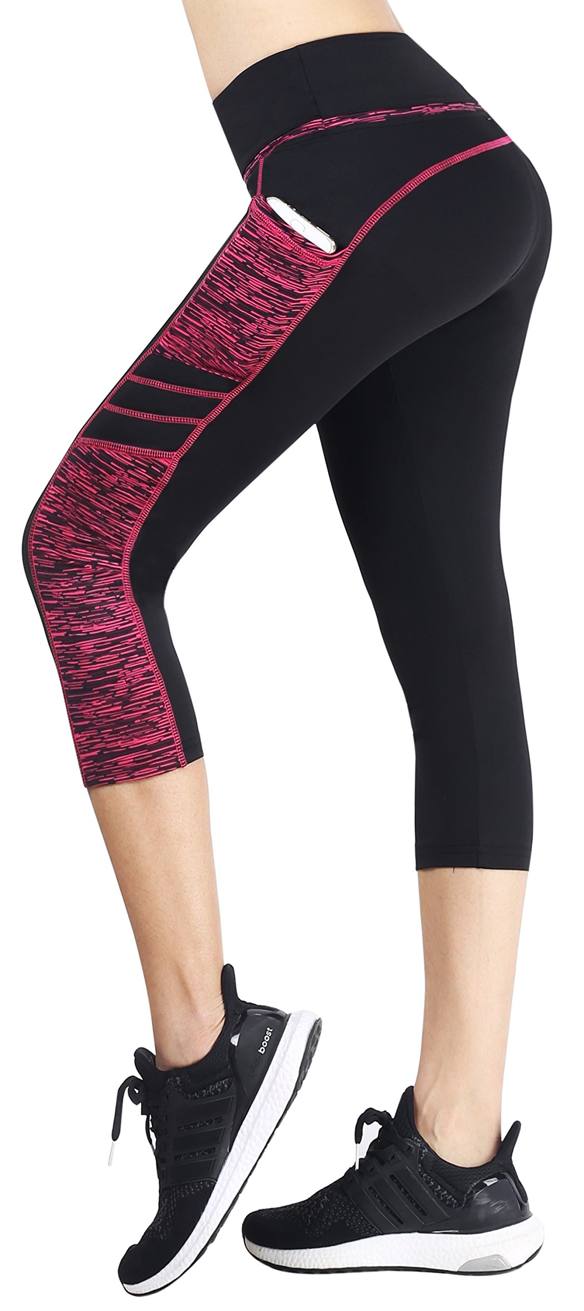 Zinmore Women's Capri Yoga Pants - High Waisted Workout Leggings with Pockets for Running, Exercise & Gym - Perfect for Yoga, Pilates & Lounge Wear