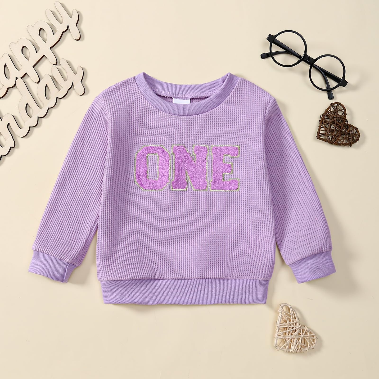 1st Birthday Outfit for Baby Girl - Cute Long Sleeve Pullover Sweatshirt | Perfect for First Birthday Photos, Cake Smash & Special Celebrations