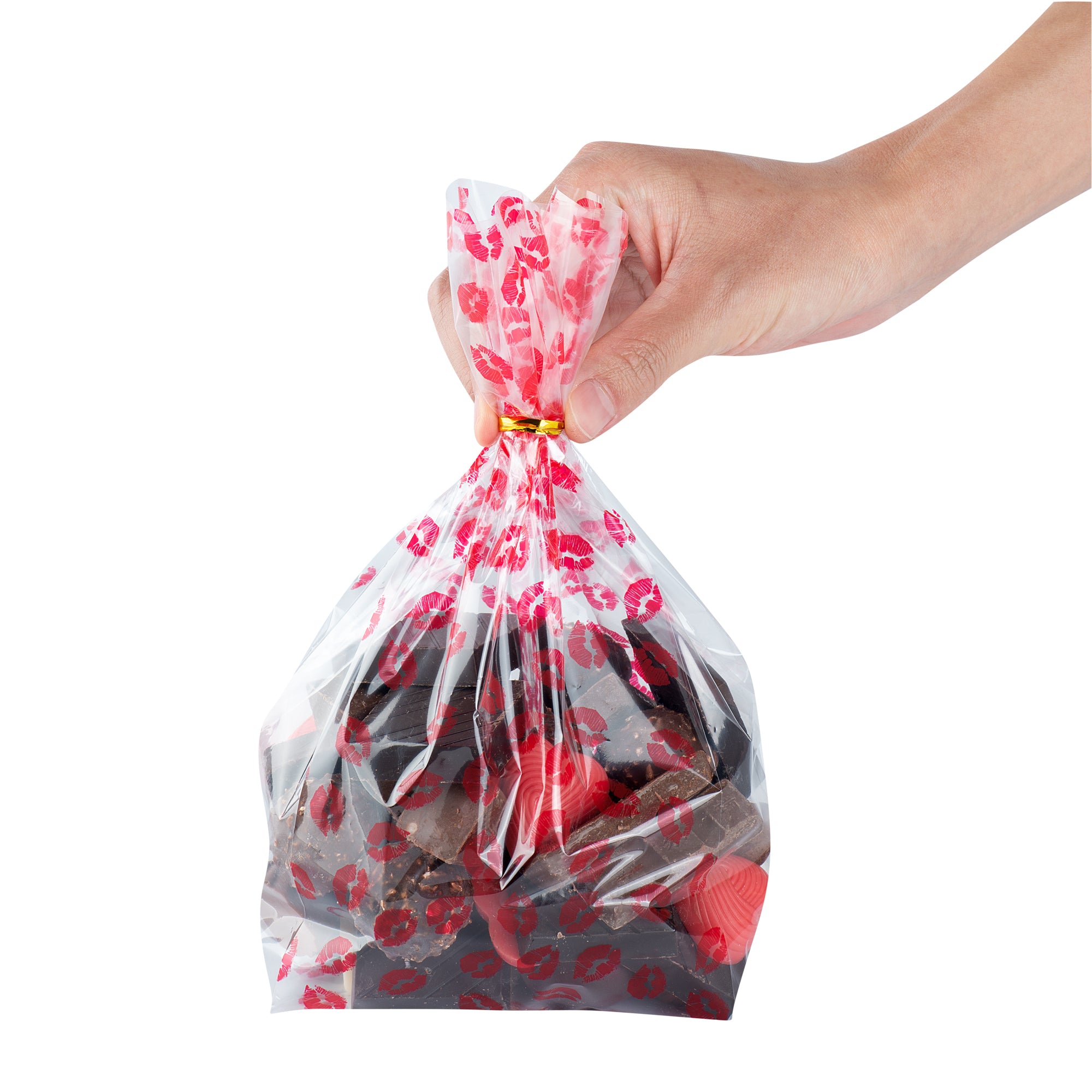 Sexy Lips Plastic Candy Bags - Gusseted 5 x 3 x 11 Inches - 4000 Count Bulk Packaging Box for Parties, Weddings & Candy Buffets