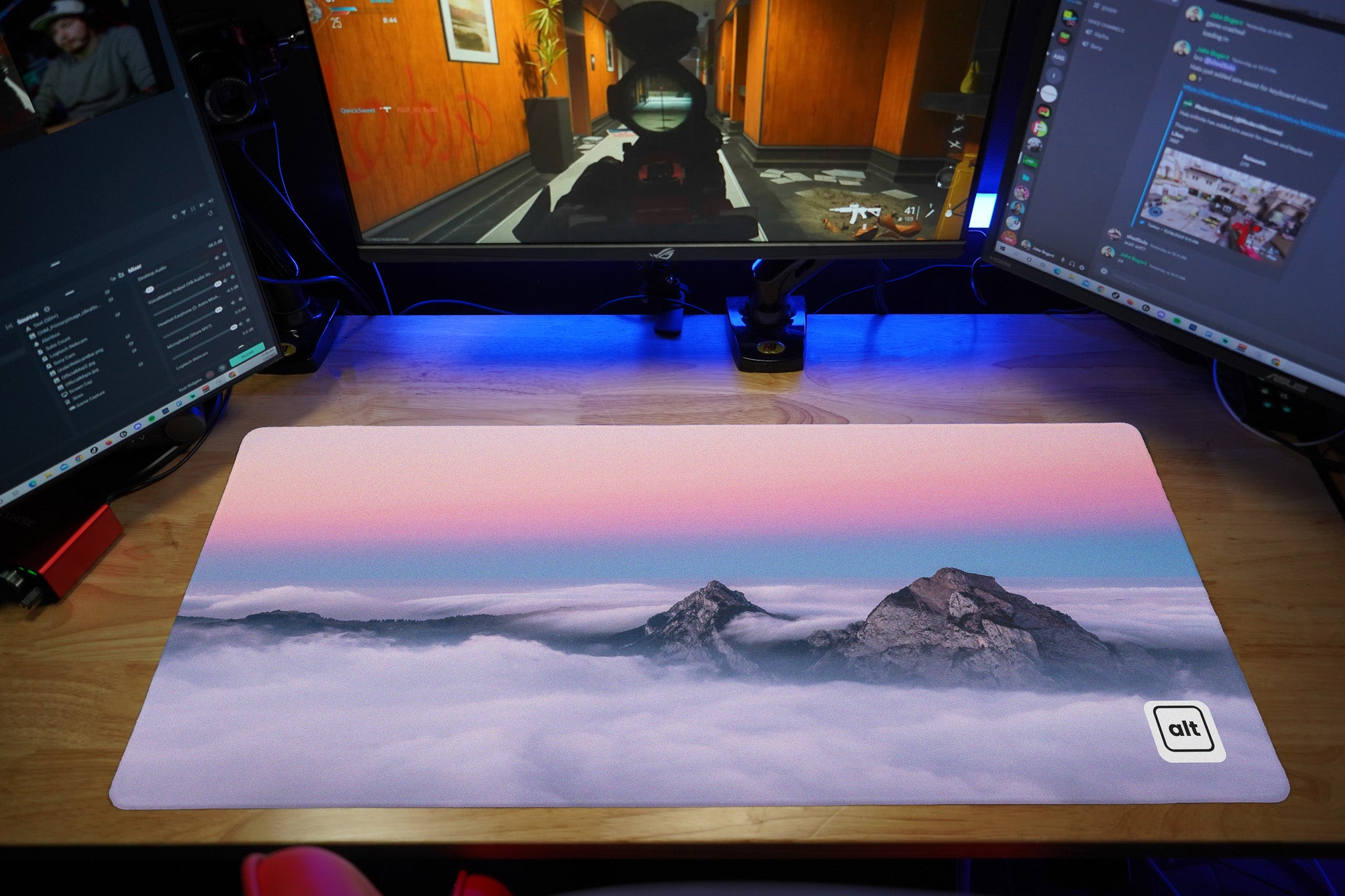 Premium Foggy Mountains Gaming Mouse Pad - Non-Slip Rubber Base, Smooth Surface for Precision Control - Perfect for Office, Gaming & Graphic Design
