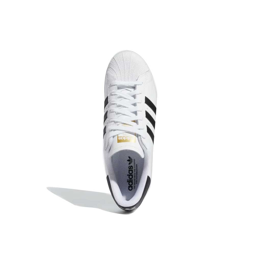 Adidas Superstar ADV Sneakers - Cloud White/Core Black/Cloud White | Classic White & Black Low-Top Shoes for Men & Women | Perfect for Casual Wear, Street Style & Everyday Fashion