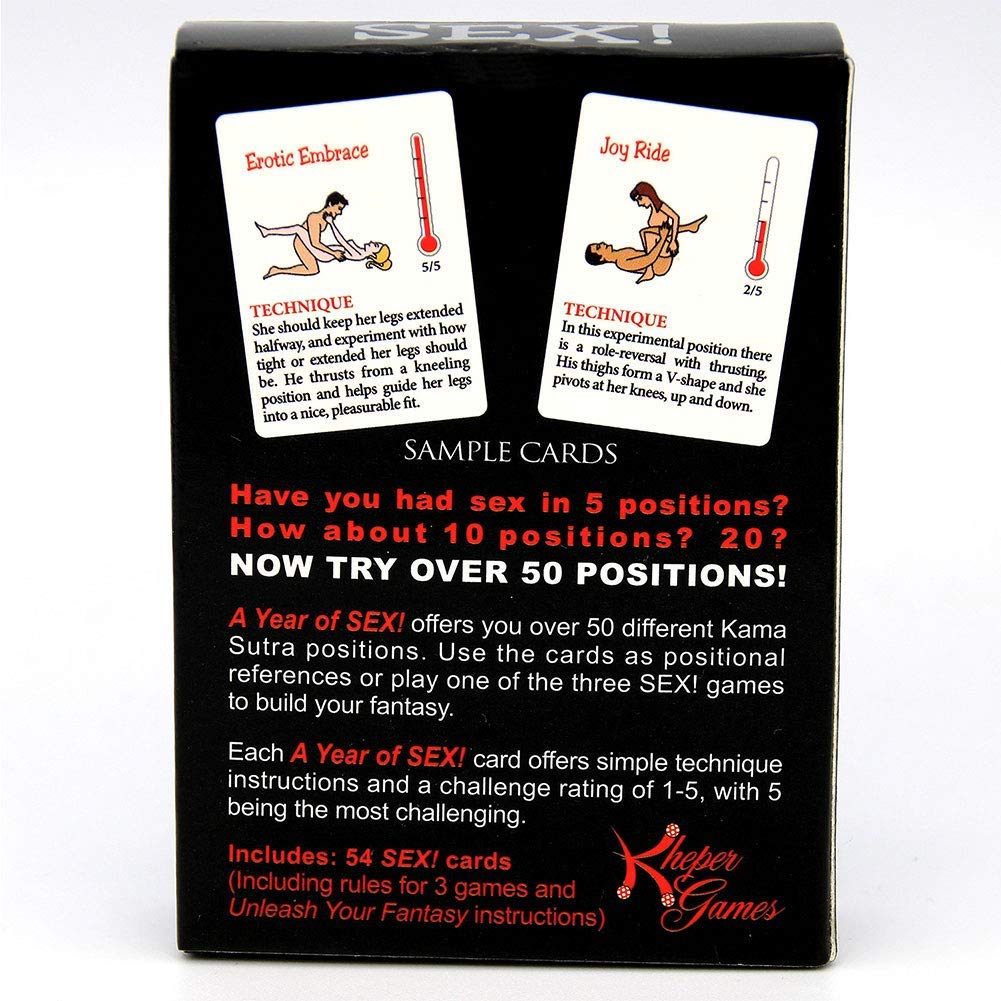 YF-SURINA Adult Sex Position Cards for Couples - 50 Fun & Intimate Positions to Spice Up Your Love Life - Perfect for Romantic Nights, Anniversaries, and Relationship Enhancement