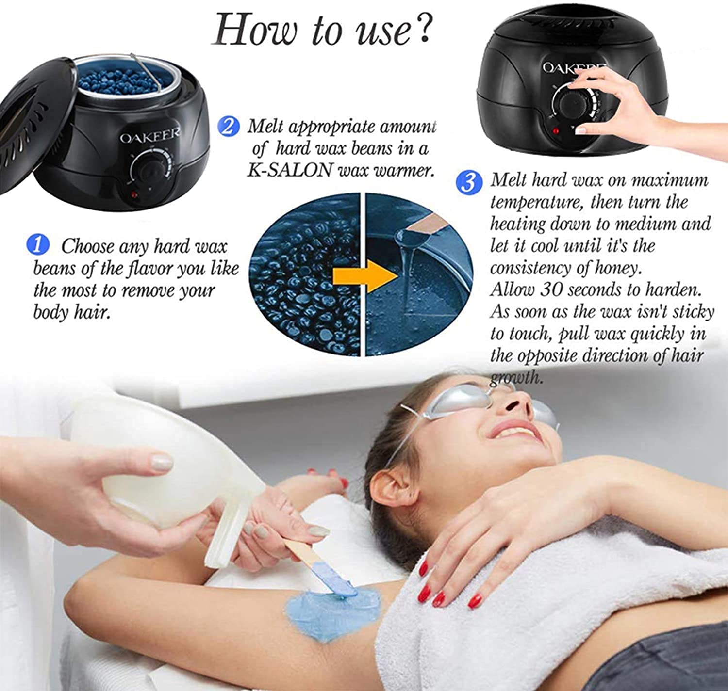 Professional Wax Warmer for Women - Coarse Hair Removal Kit with Porous Heat Dissipation, Aluminum Alloy Pot & Adjustable Temperature Control - Ideal for Body, Legs, Face, Underarms & Bikini Line - Perfect for Home Spa & Salon Waxing Treatments