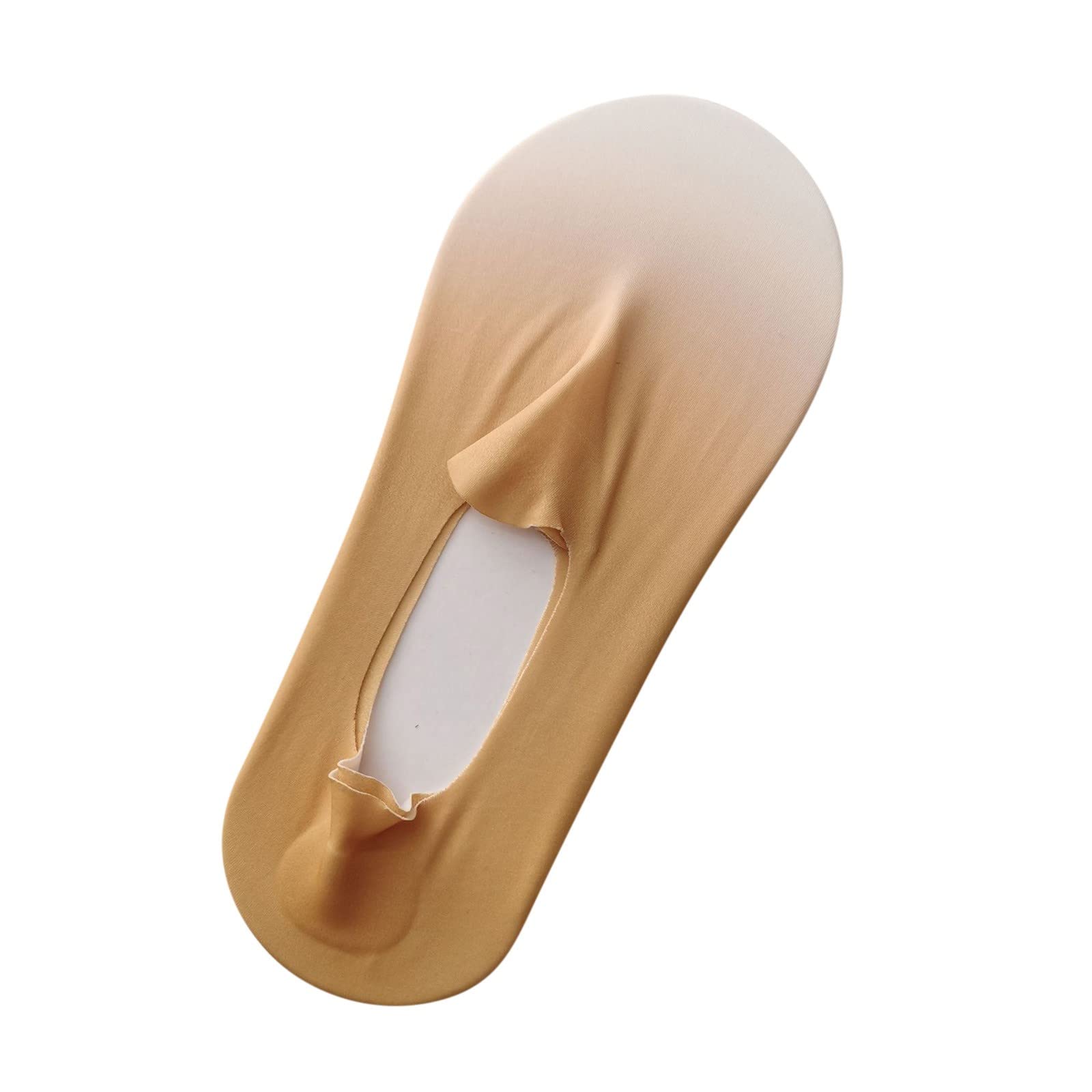 Women's Gradient Ice Silk Socks - 1 Pair Breathable Invisible Low Cut Socks with Non-Slip Sole for Casual Wear, Workout & Daily Comfort