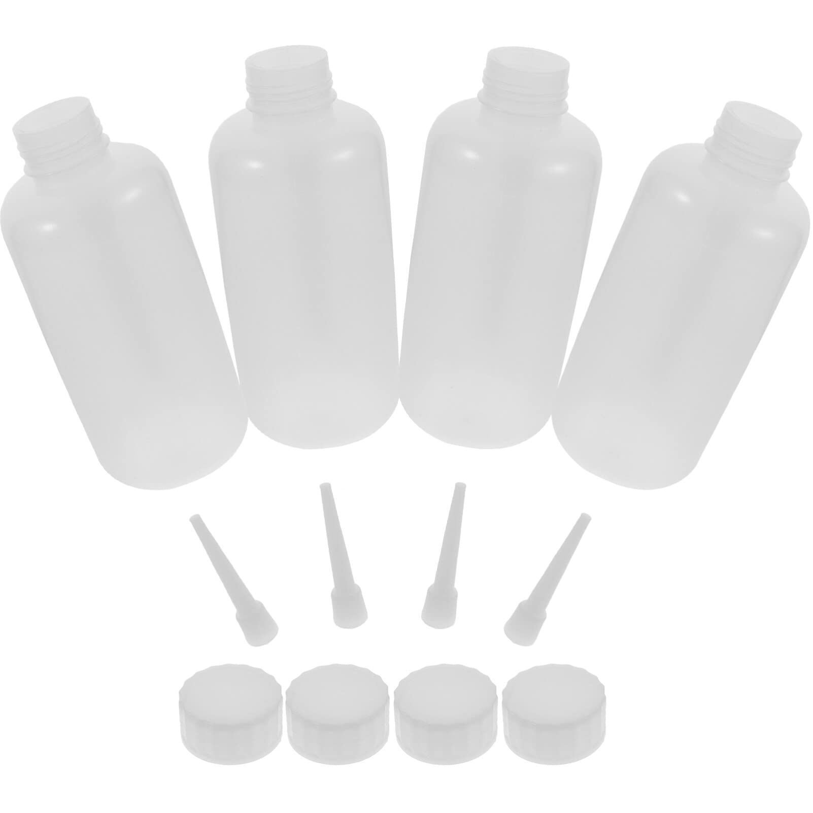 **Lab Safety Wash Bottles - 4PCS PE Squeeze Bottles for Chemical & Water Dispensing | Ideal for Laboratory, Tattoo Cleaning, Gardening & DIY Projects**