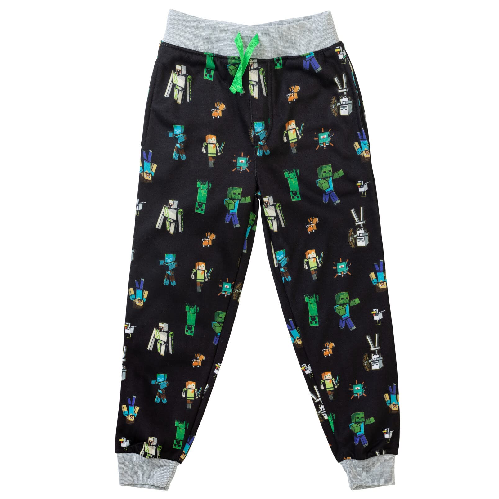 Minecraft Fleece Jogger Pants 2-Pack for Kids & Teens - Soft & Warm Lounge Pants for Boys & Girls - Perfect for Gaming, Sleepovers & Winter Comfort