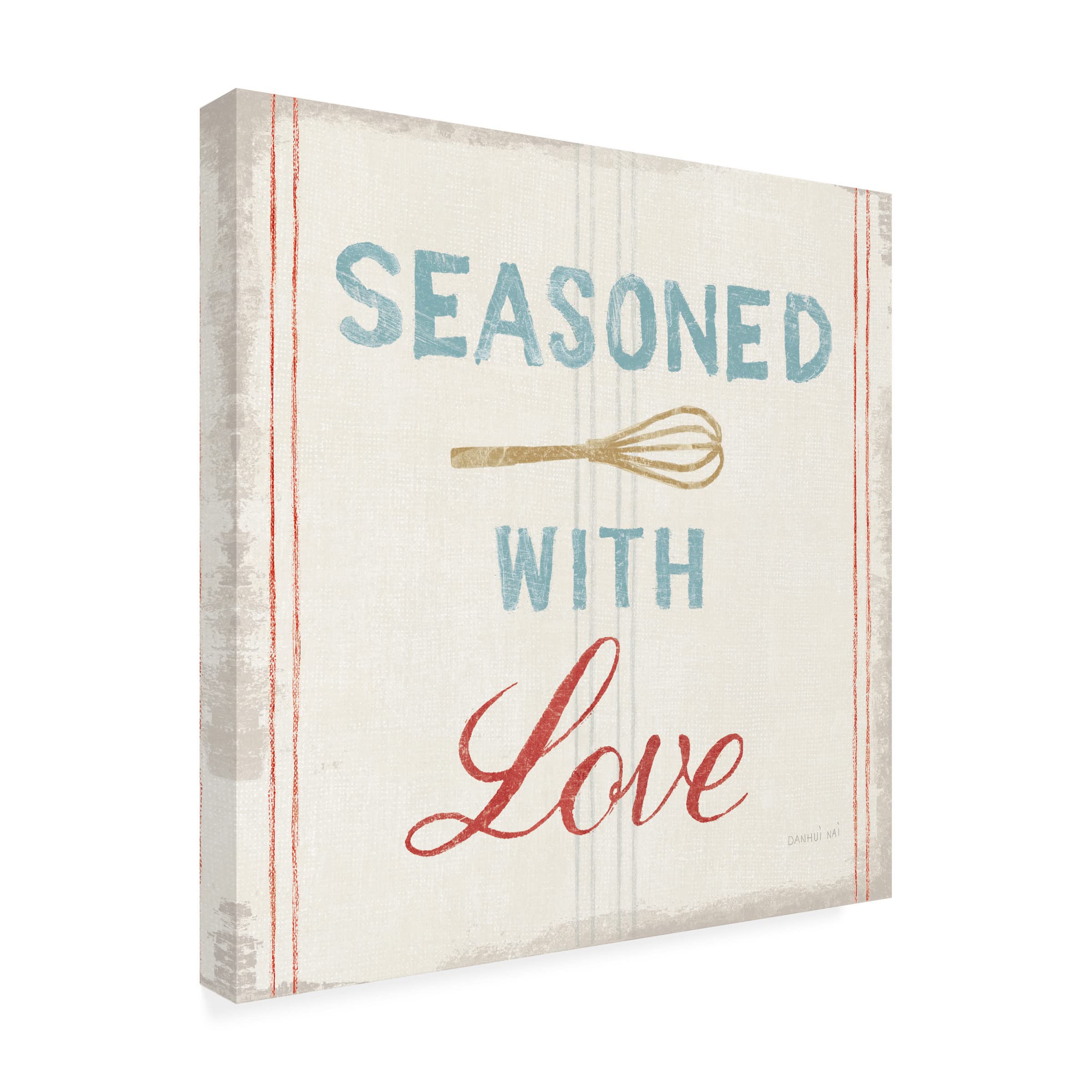 Danhui Nai 'Floursack Kitchen VII Bold' Canvas Wall Art Print - Modern Kitchen Decor for Home, Dining Room & Office