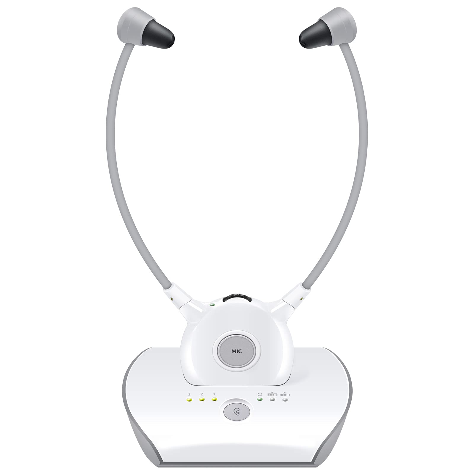 2.4GHz Wireless TV Headphones for Seniors with Voice Enhancement - 100ft Range, Easy Pairing, Includes 2 Rechargeable Batteries - Perfect for Late Night TV Watching & Hearing Assistance