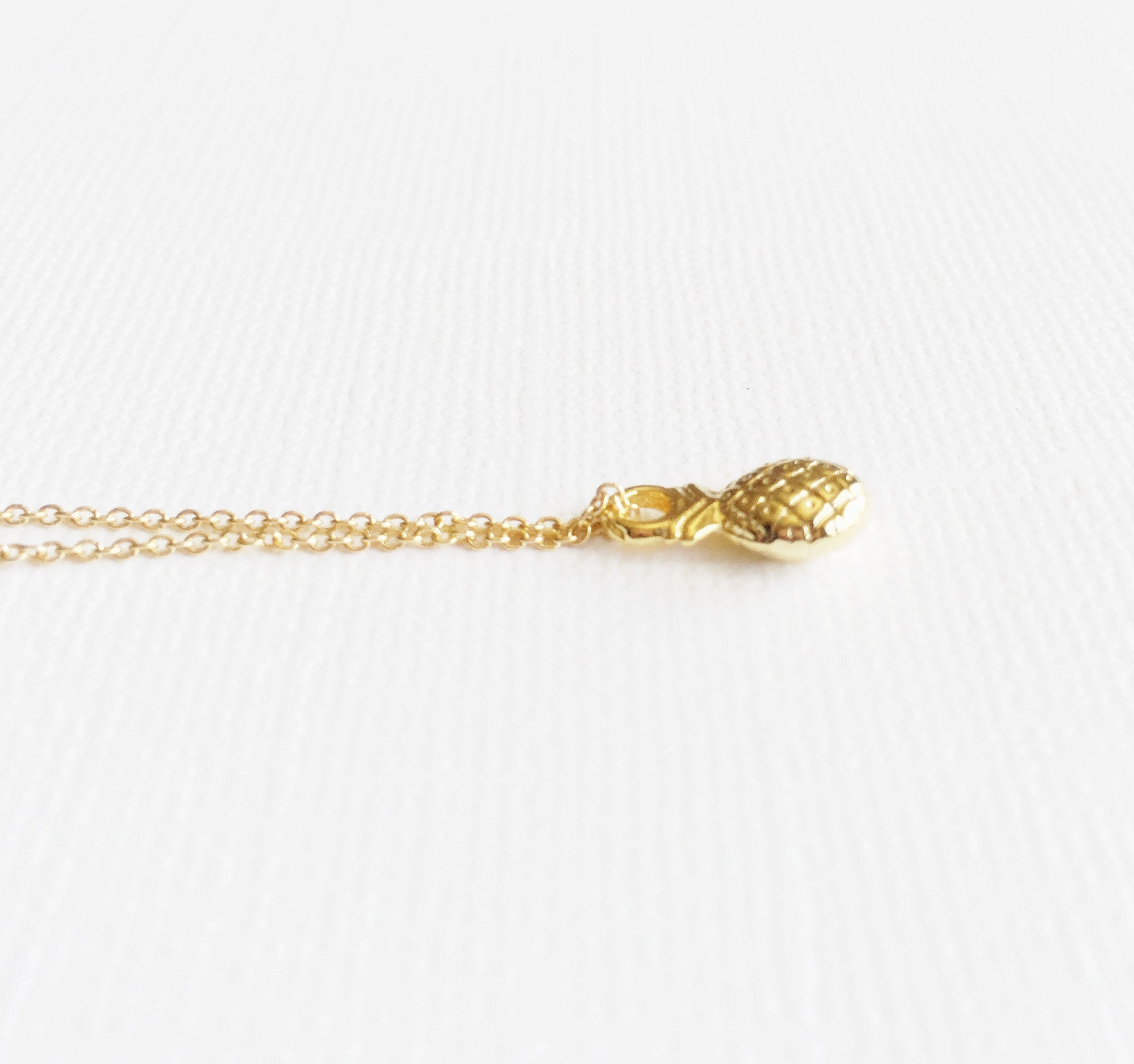 Lili Pineapple Necklace (N215) - Elegant Gold Pendant for Women, Perfect for Casual Wear & Special Occasions