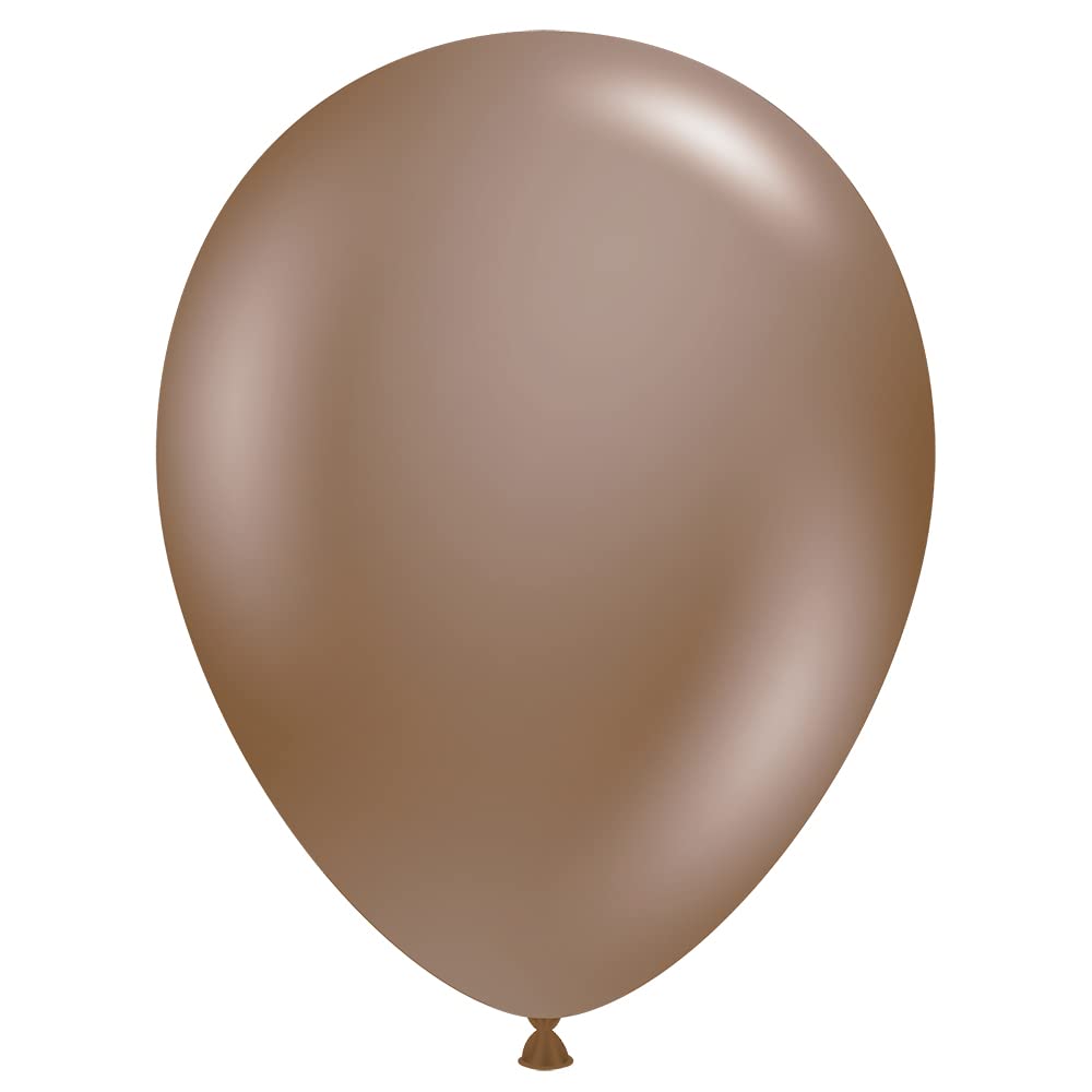 Tuf-Tex 10042 11-Inch Brown Latex Balloons for Party Decorations, Birthday Events, and Wedding Celebrations