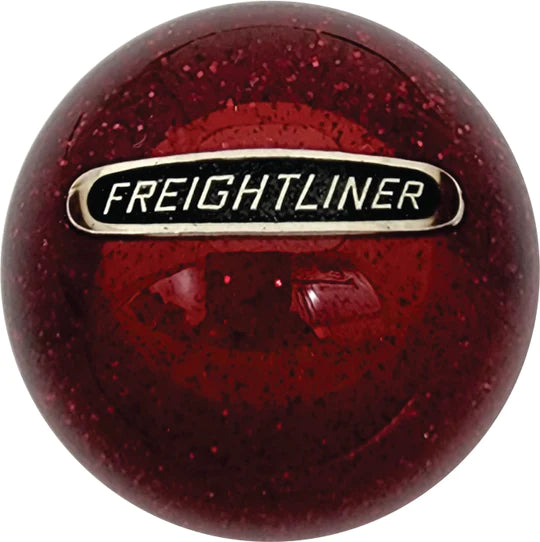 Red Glitter Freightliner Shift Knob - Premium Custom Truck Gear for Semi & Big Rig Enthusiasts - Perfect for Interior Upgrades & Personalized Style