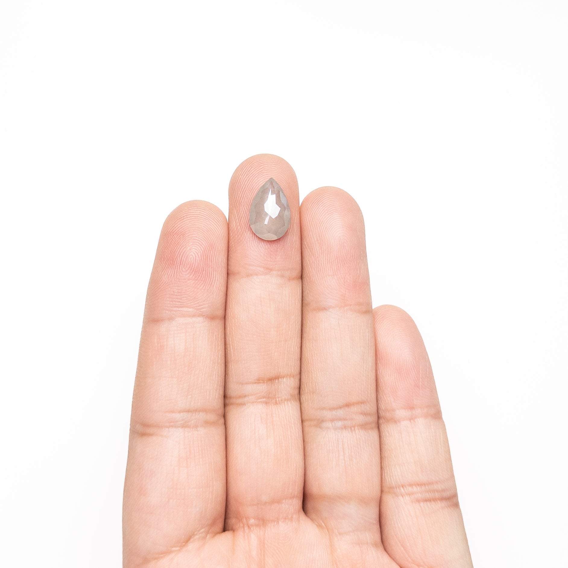 2.76ct Pear Rose Cut Gemstone - 13.06x8.52x3.08mm Natural Rose Quartz for Jewelry Making, Engagement Rings & Unique Gifts - Perfect for Bridal, Boho & Vintage Style Jewelry Designs