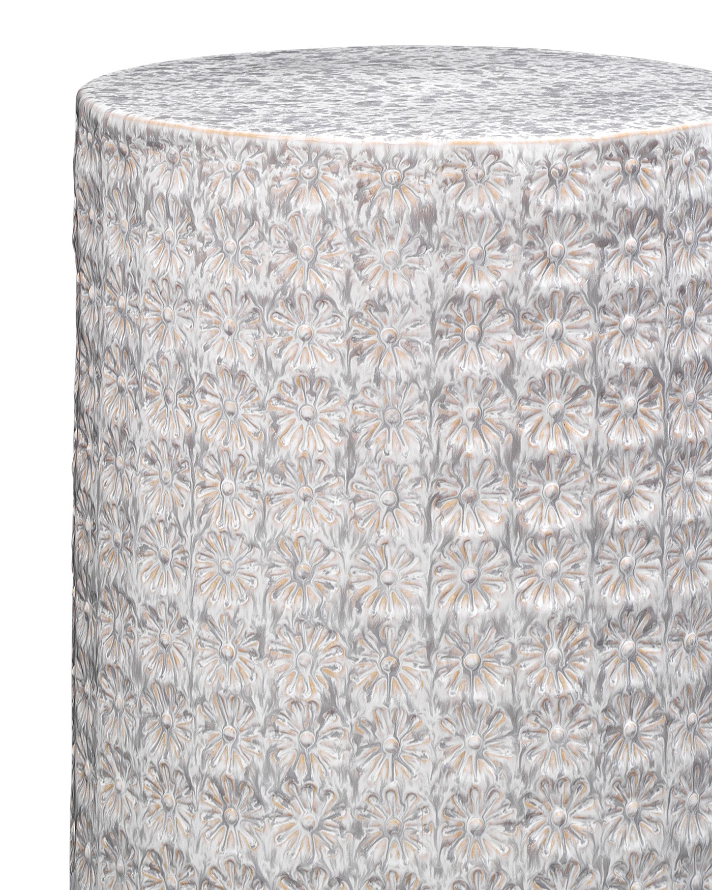Wildflower Side Table in Cream - Elegant Accent Table for Living Room, Bedroom, or Office Decor