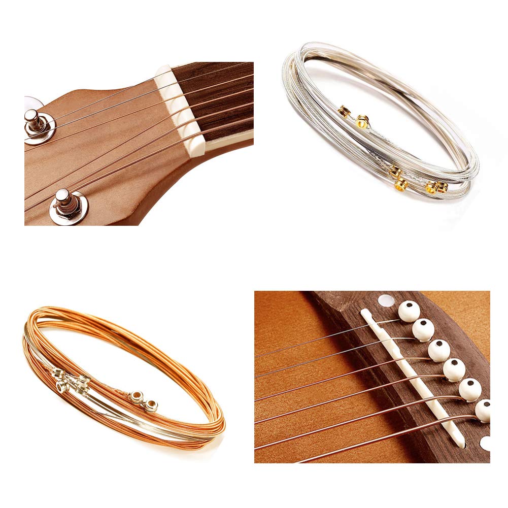 5-Pack Acoustic Guitar B Strings - Light Tension, Rust-Resistant Brass for Balanced Tone (B-2nd) | Perfect for Beginners, Practice & Live Performances