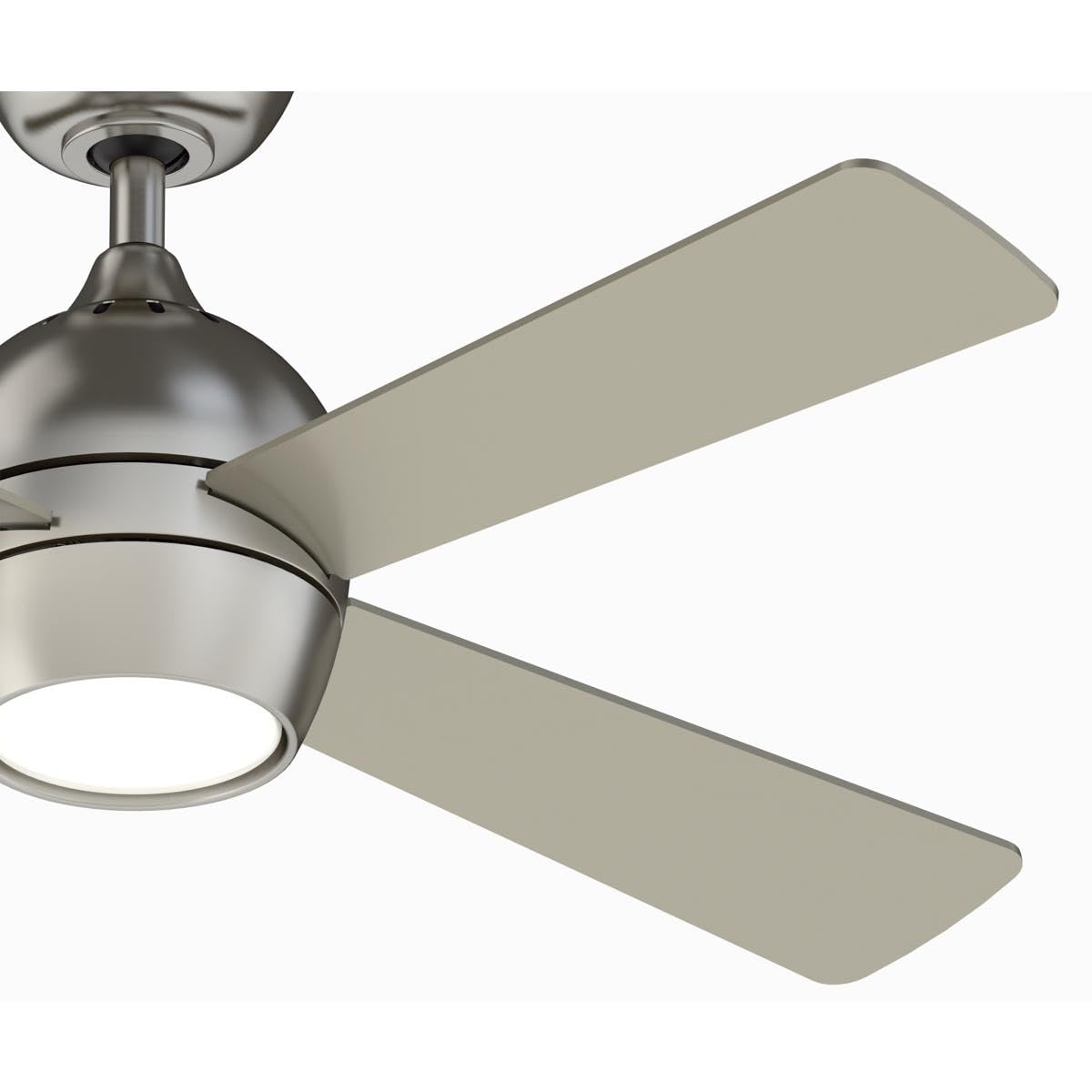 Fanimation FP7644BN Kwad 44 Inch Modern Ceiling Fan with Remote Control, Brushed Nickel Finish - Perfect for Living Room, Bedroom, and Outdoor Patio Cooling