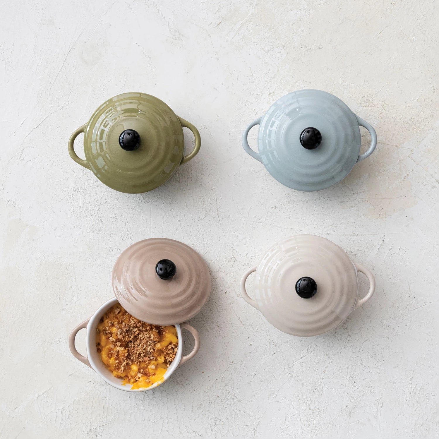 1 Cup Mini Baker with Lid - Oven Safe Ceramic Ramekin for Baking, Cooking & Serving - Perfect for Desserts, Soufflés, Custards & Individual Portions