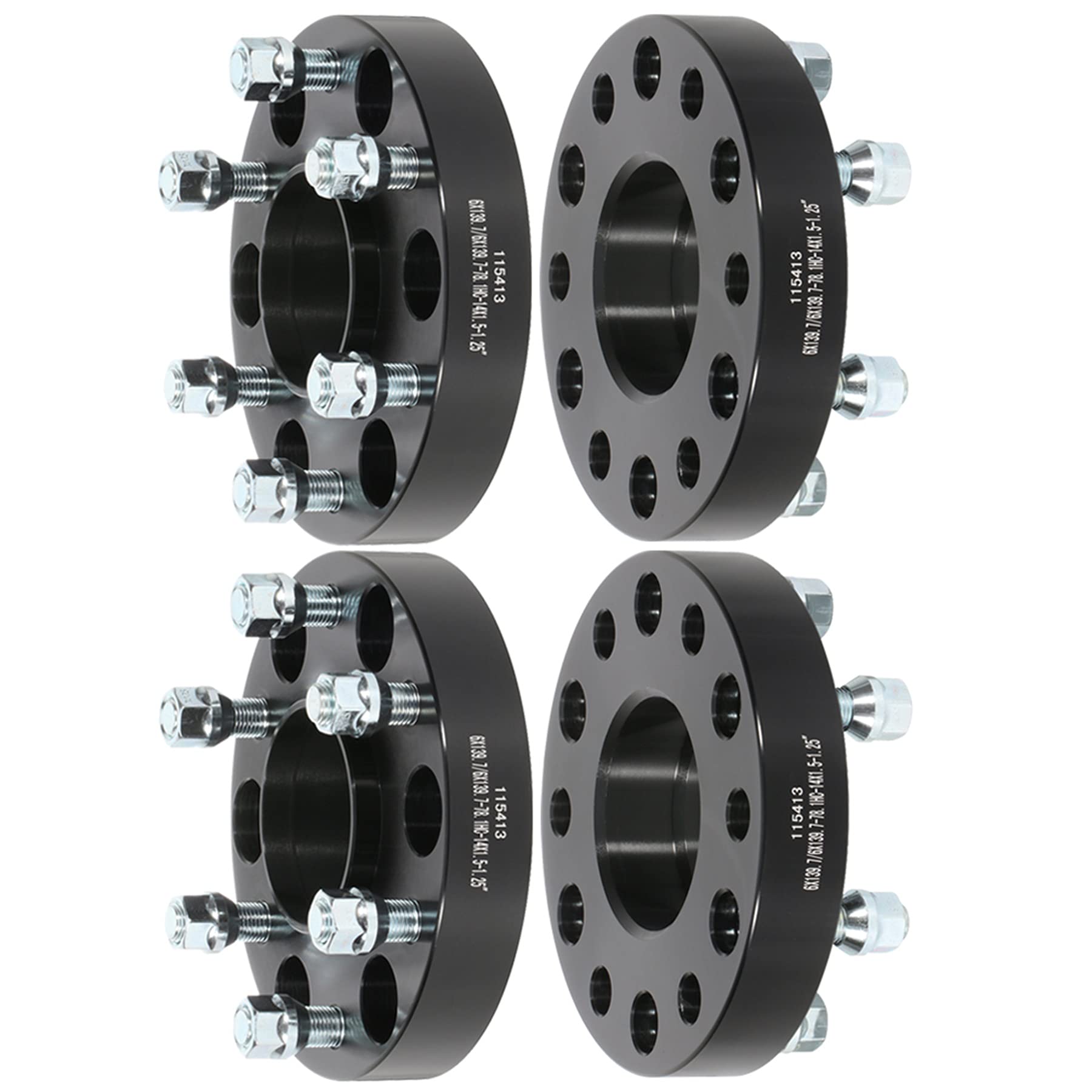 4PCS 6x5.5 to 6x5.5 Wheel Spacers - 6 Lug 1.25