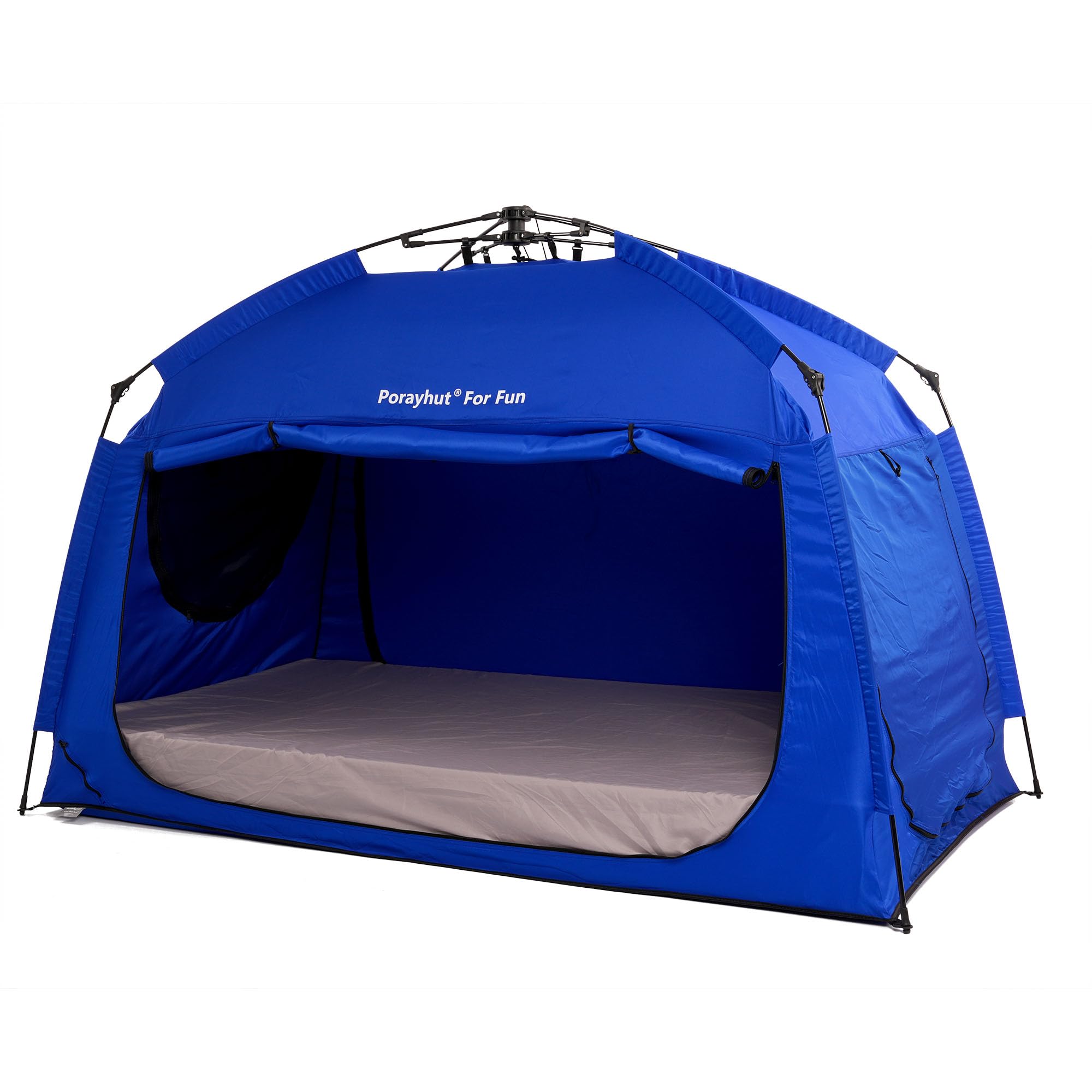 Instant Privacy Bed Tent for Sleeping - Quick Set Up Portable Bed Canopy with 3 Doors & Spacious Interior (Blue, Full Size) | Perfect for Dorm Rooms, Camping & Guest Privacy