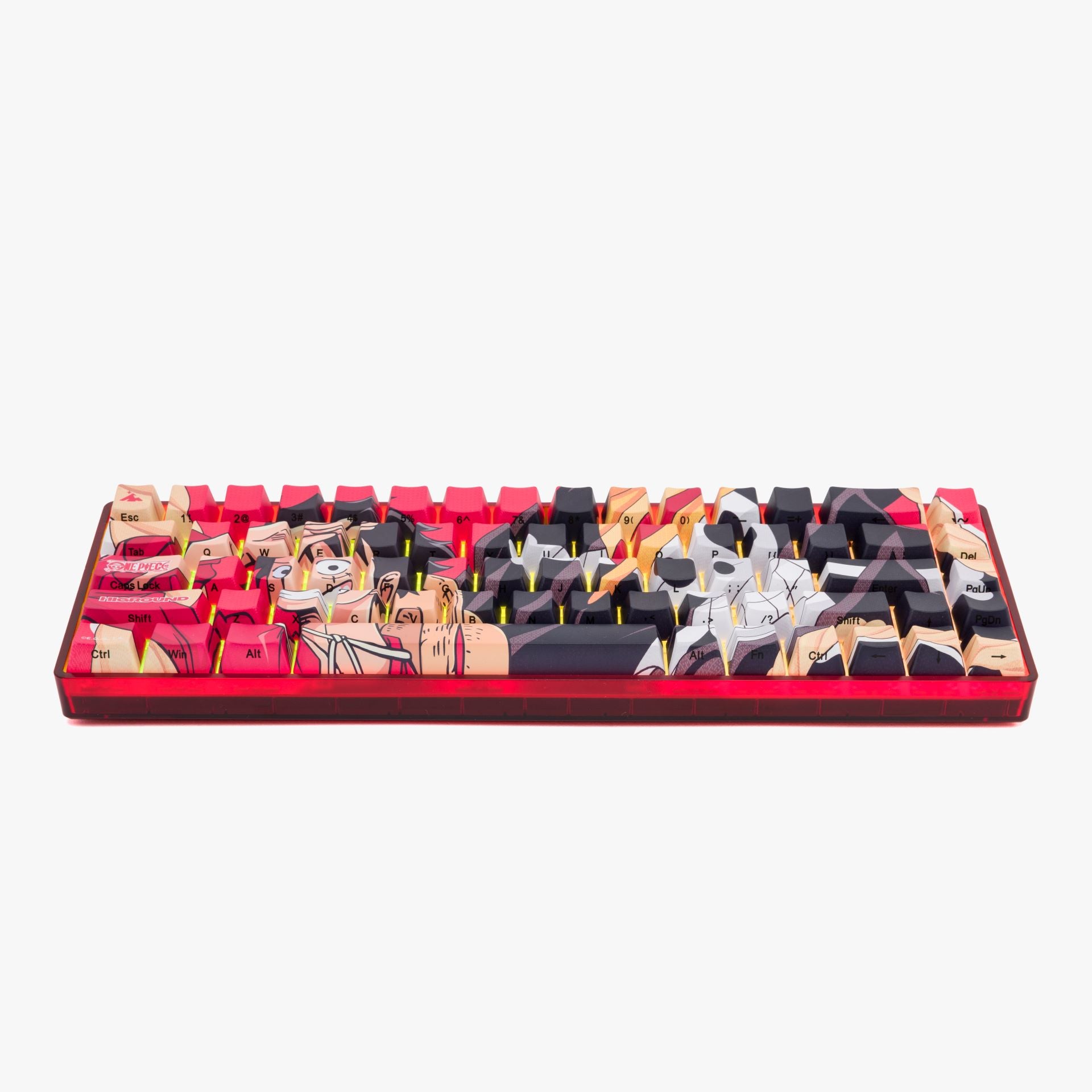 One Piece x HG Basecamp 65HE Mechanical Keyboard - Luffy Edition | Anime Gaming Keyboard for PC & Mac | Perfect for Anime Fans & Typing Enthusiasts