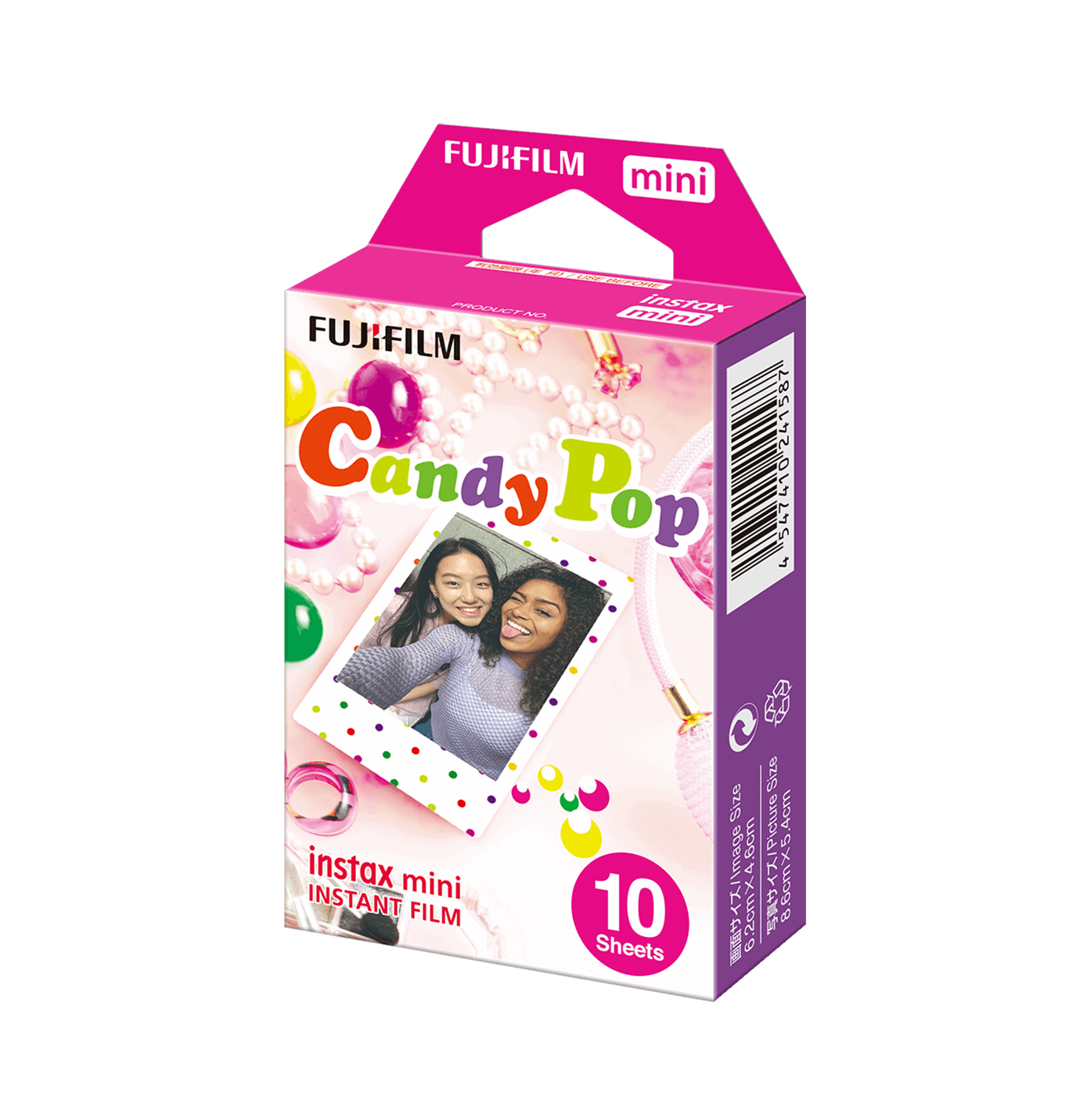 Fujifilm Instax Mini Candy Pop Frame Instant Film - 10 Exposures | Colorful Instant Camera Film for Parties, Travel & DIY Scrapbooking