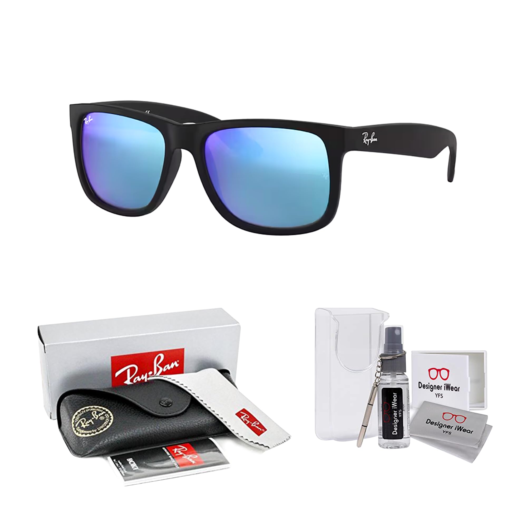 Ray-Ban RB4171 ERIKA Round Polarized Sunglasses for Women - UV Protection, Classic Style | Includes Premium Eyewear Care Kit | Perfect for Driving, Beach & Outdoor Activities