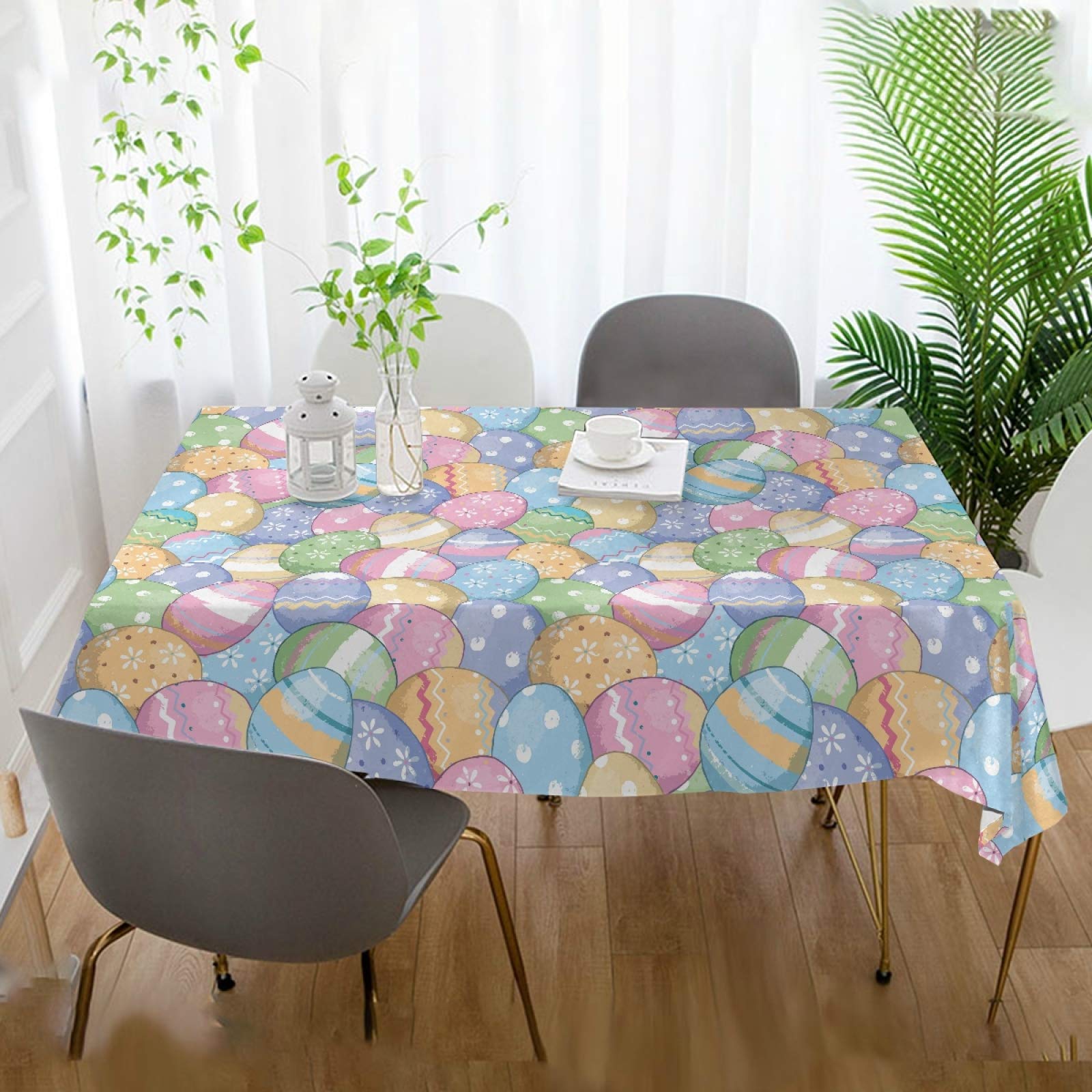Funny Easter Eggs Rectangle Tablecloth 60