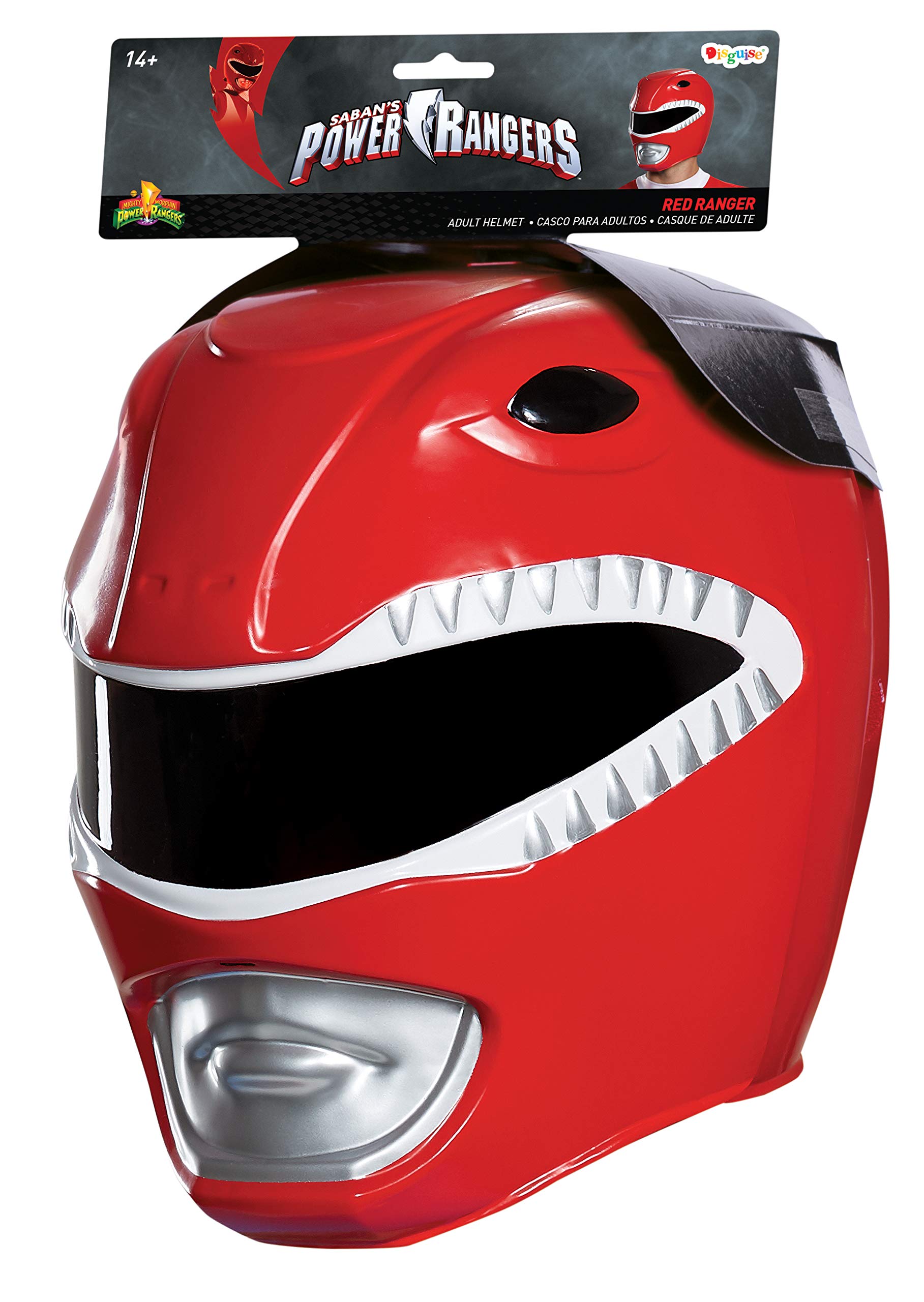Power Rangers Red Ranger Adult Helmet - Officially Licensed Cosplay Costume Accessory for Halloween, Comic Con & Themed Parties