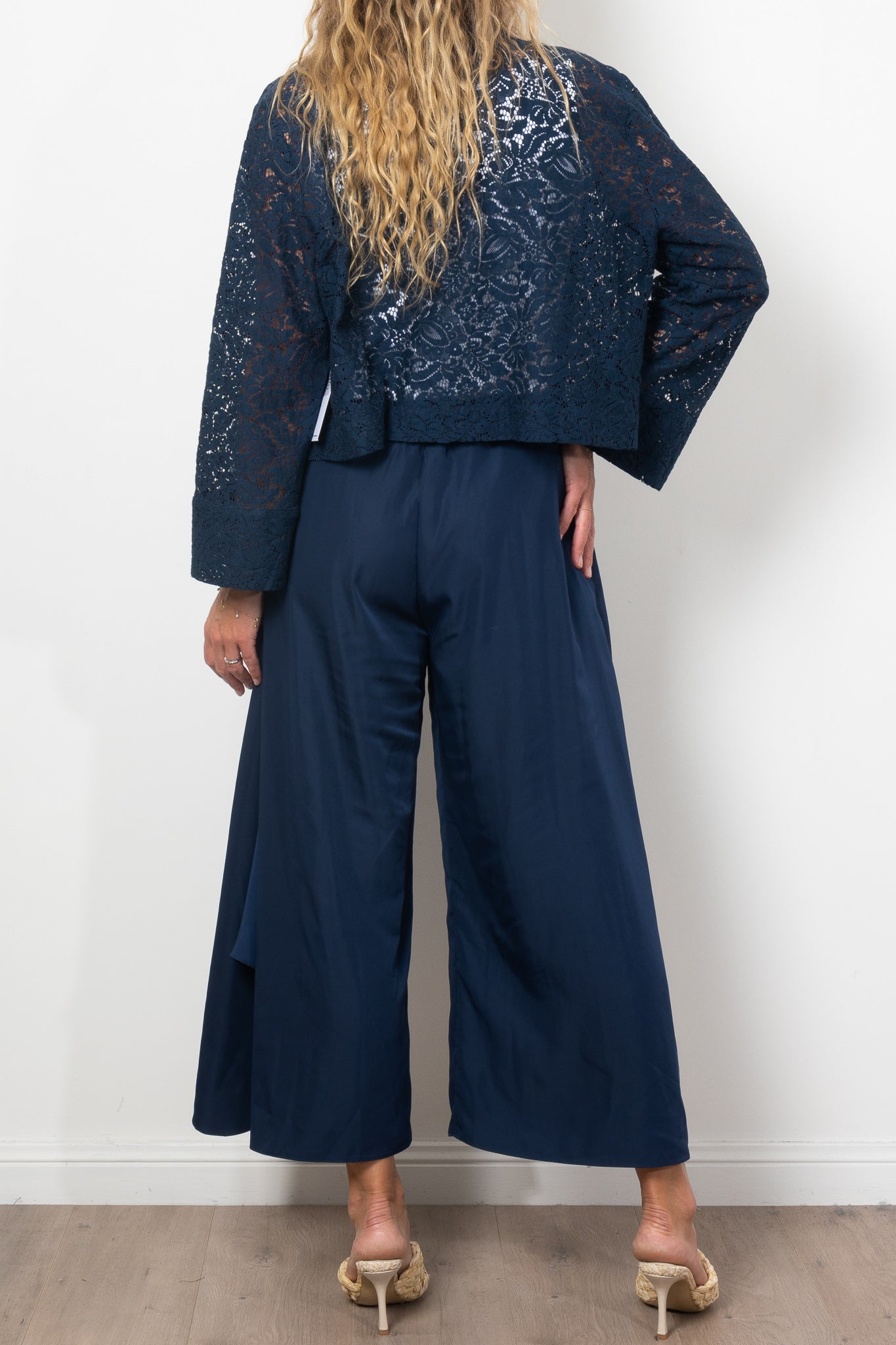 Mela Purdie Bedouin Pants - Women's High Waisted Wide Leg Trousers with Gross Grain Trim for Casual Wear, Boho Style & Travel Outfits