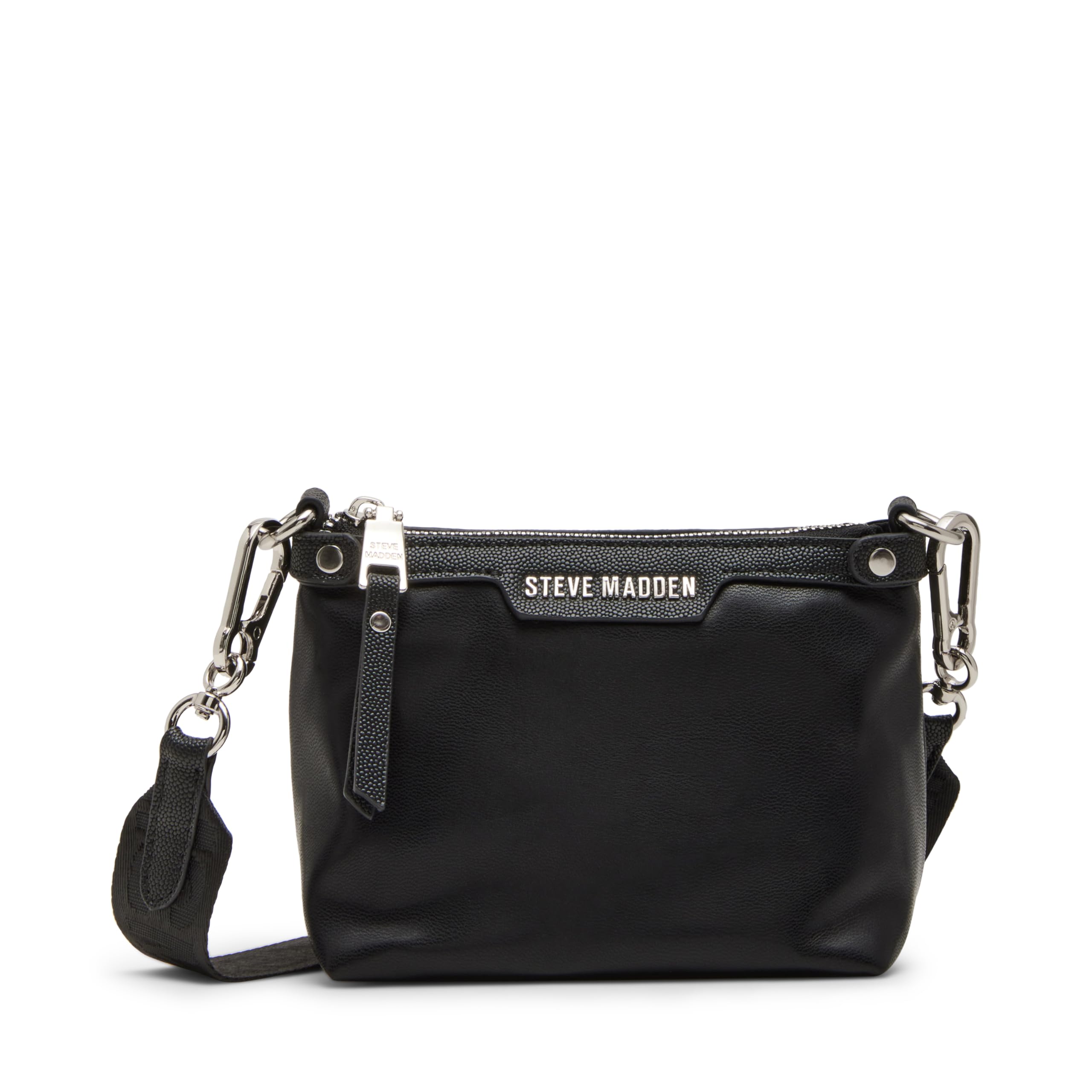 Steve Madden Warren Satchel Handbag Gift Set - Black Leather Crossbody Purse for Women, Perfect for Work, Travel & Everyday Use