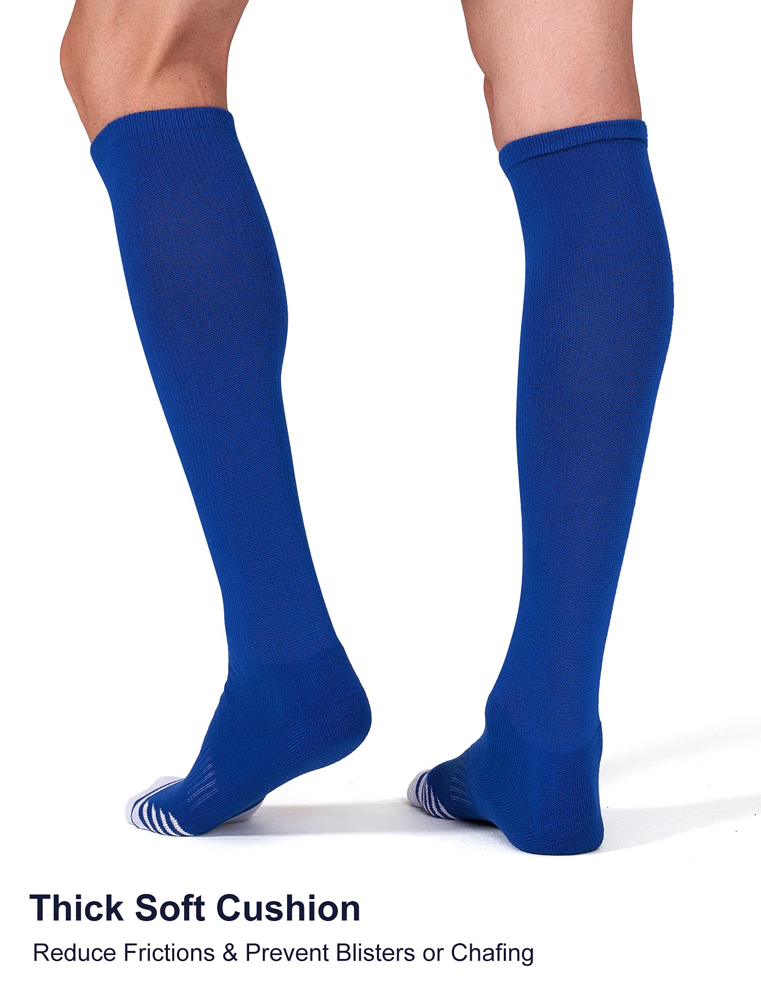 FITRELL 2/3 Pack Baseball Soccer Softball Socks for Kids Youth Men & Women - Over-the-Calf Knee High Athletic Socks (Multiple Colors) - Perfect for Sports, Training & Casual Wear