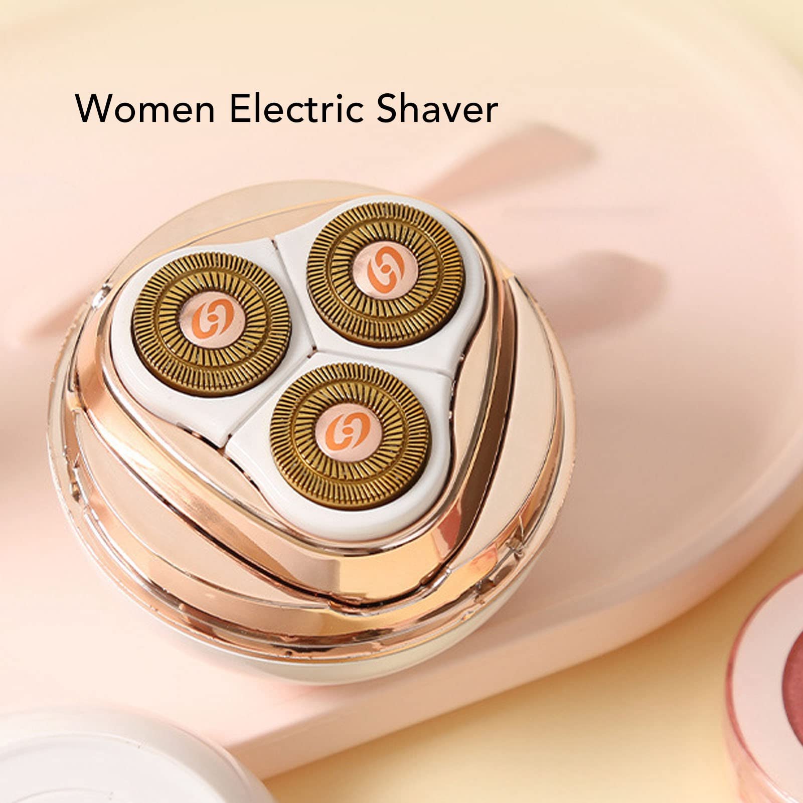 Electric Razors for Women - 3 Blade Rechargeable Shaver for Facial, Legs, Bikini & Lip Hair Removal - 360° Rotary Women's Shaver with Detachable Head & Easy Clean Design - Perfect for Travel, Gym & Daily Grooming