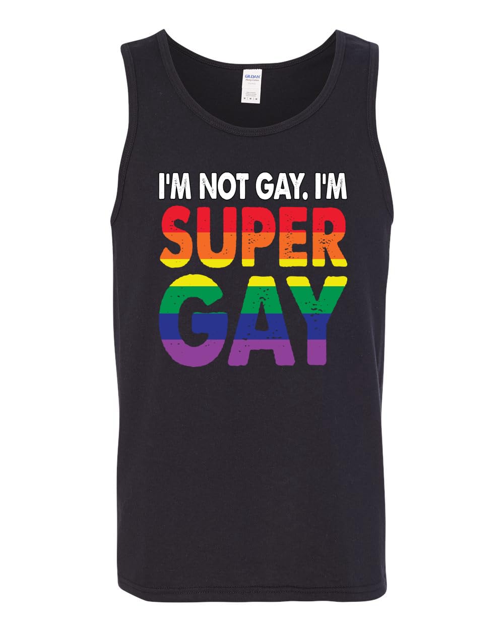 Funny LGBT Pride Rainbow Tank Top for Men - Gay Lesbian Bi Pride Shirt - Perfect for Pride Parades, LGBTQ Events & Casual Wear