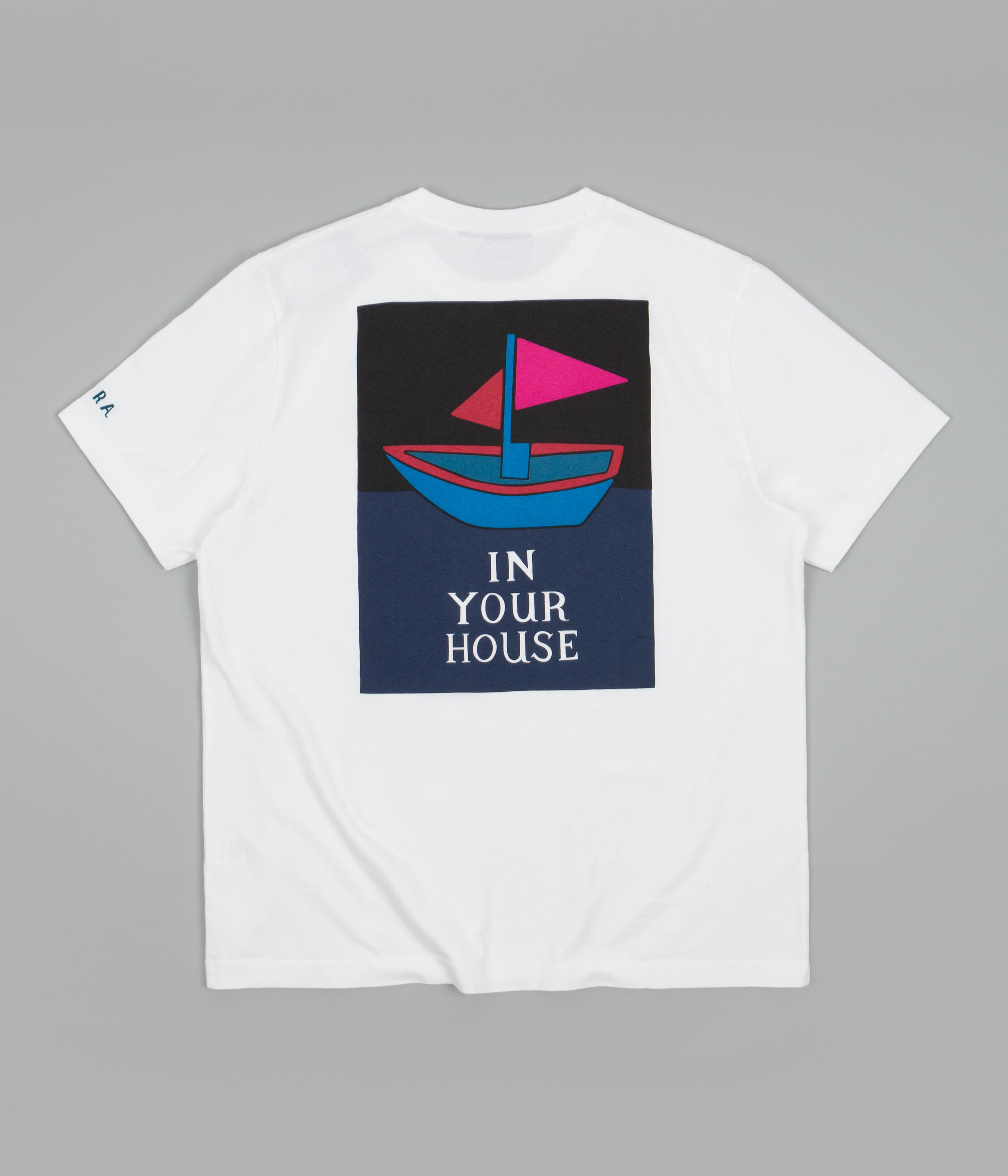 Parra Paper Boat House Graphic T-Shirt - White | Casual Streetwear Tee for Men & Women | Perfect for Everyday Wear, Outings & Gifts