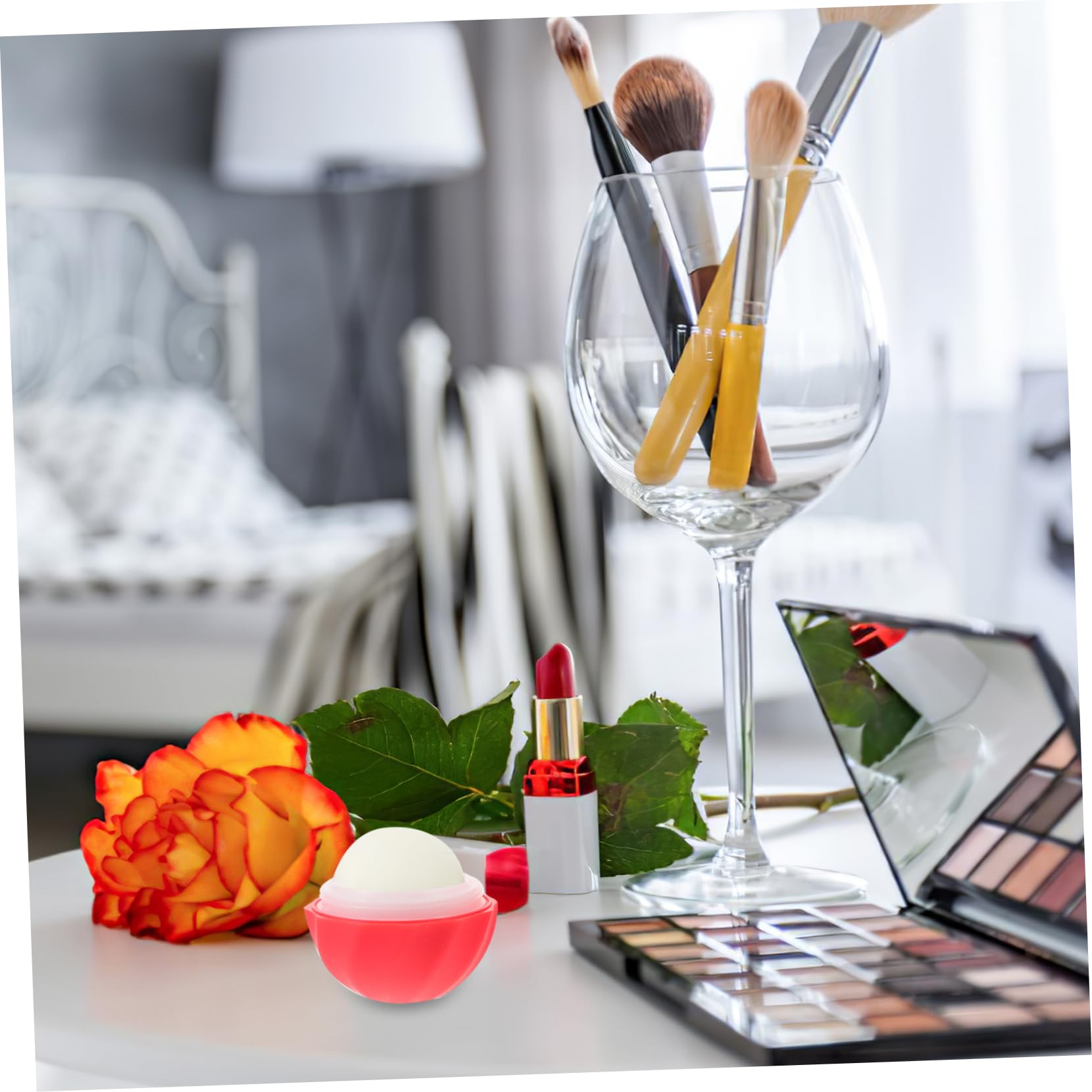 10-Pack Refillable Plastic Sphere Containers for Natural Lip Balms - Perfect for DIY Cosmetics, Travel & Gift Packaging