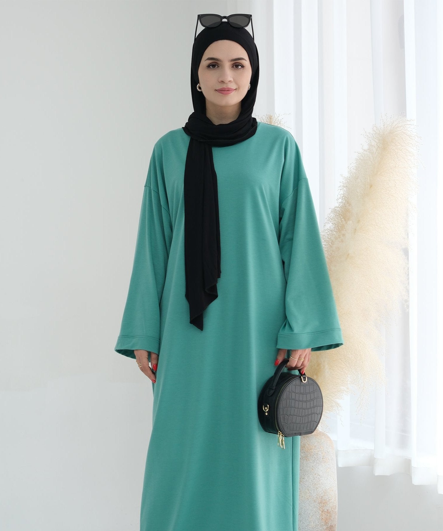 Ava Knit Maxi Dress for Women - Flowy Long Summer Dress in Aqua Green | Perfect for Beach Vacations, Date Nights & Casual Outings