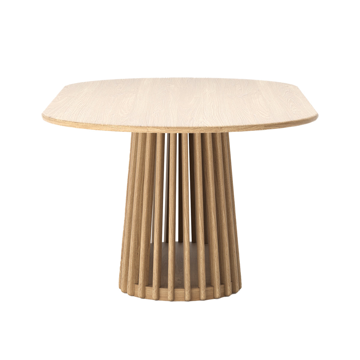 Casablanca Oval Dining Table - Solid Oak Wood, 220cm (86.6 Inches) - Perfect for Family Gatherings, Dinner Parties & Elegant Home Decor