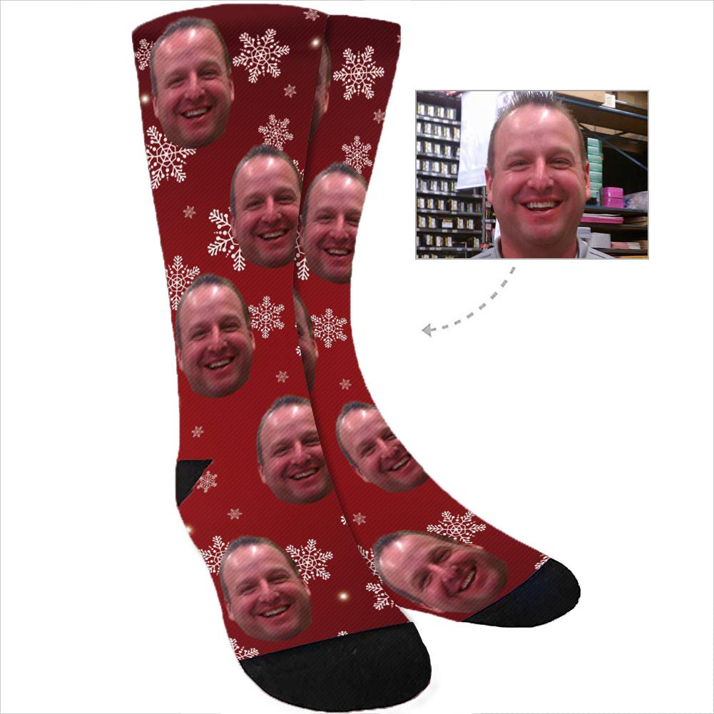 Custom Photo Socks with Your Face & Dog Design - Personalized Picture Socks for Men & Women | Great for Gifts, Couples, Pet Lovers & Special Occasions