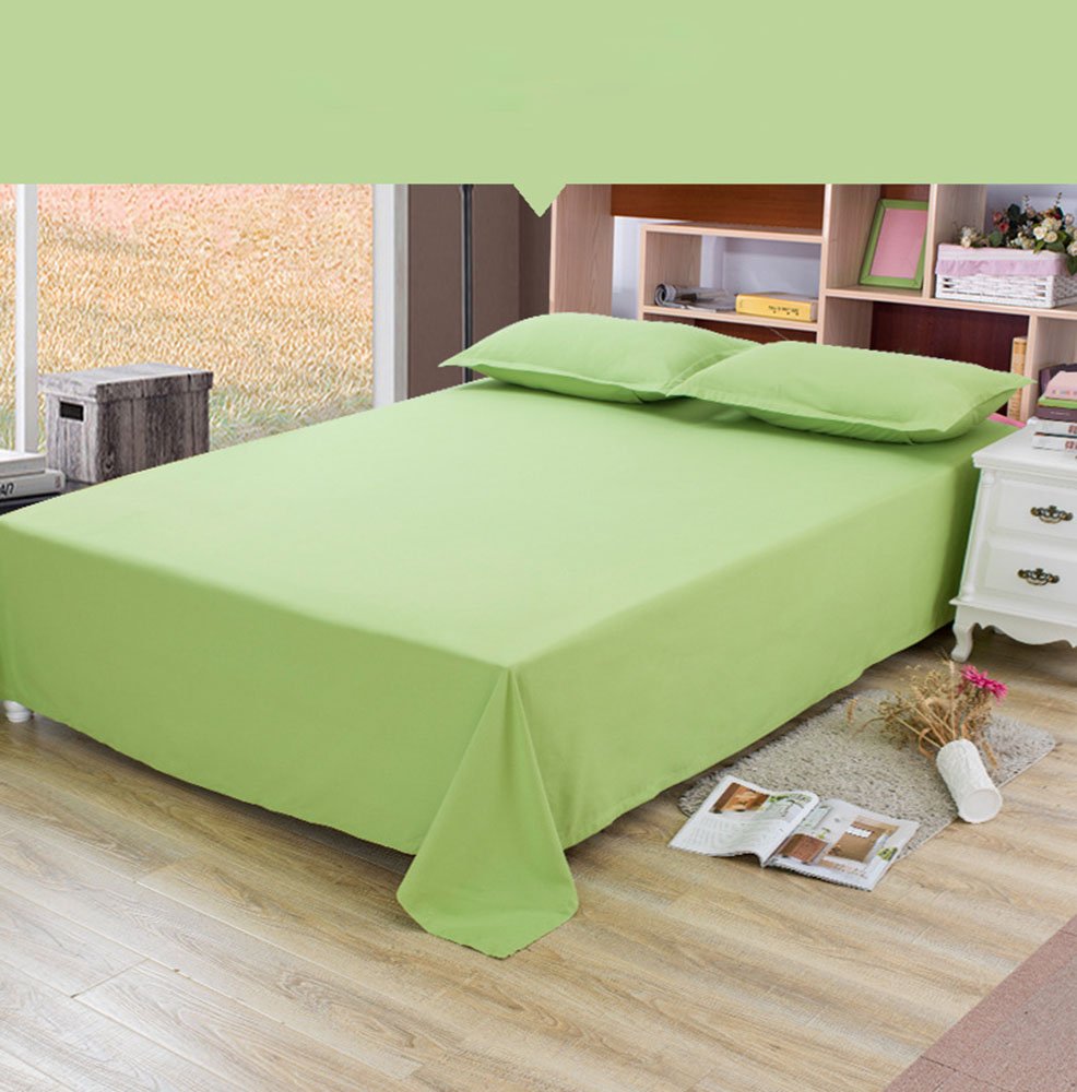 Premium 800 Thread Count Cotton Queen Size Bed Sheet Set - 1 Flat Sheet & 2 Pillowcases - Soft & Breathable Sage Green Sheets for Comfortable Sleep - Perfect for Master Bedroom, Guest Room & Luxury Hotels