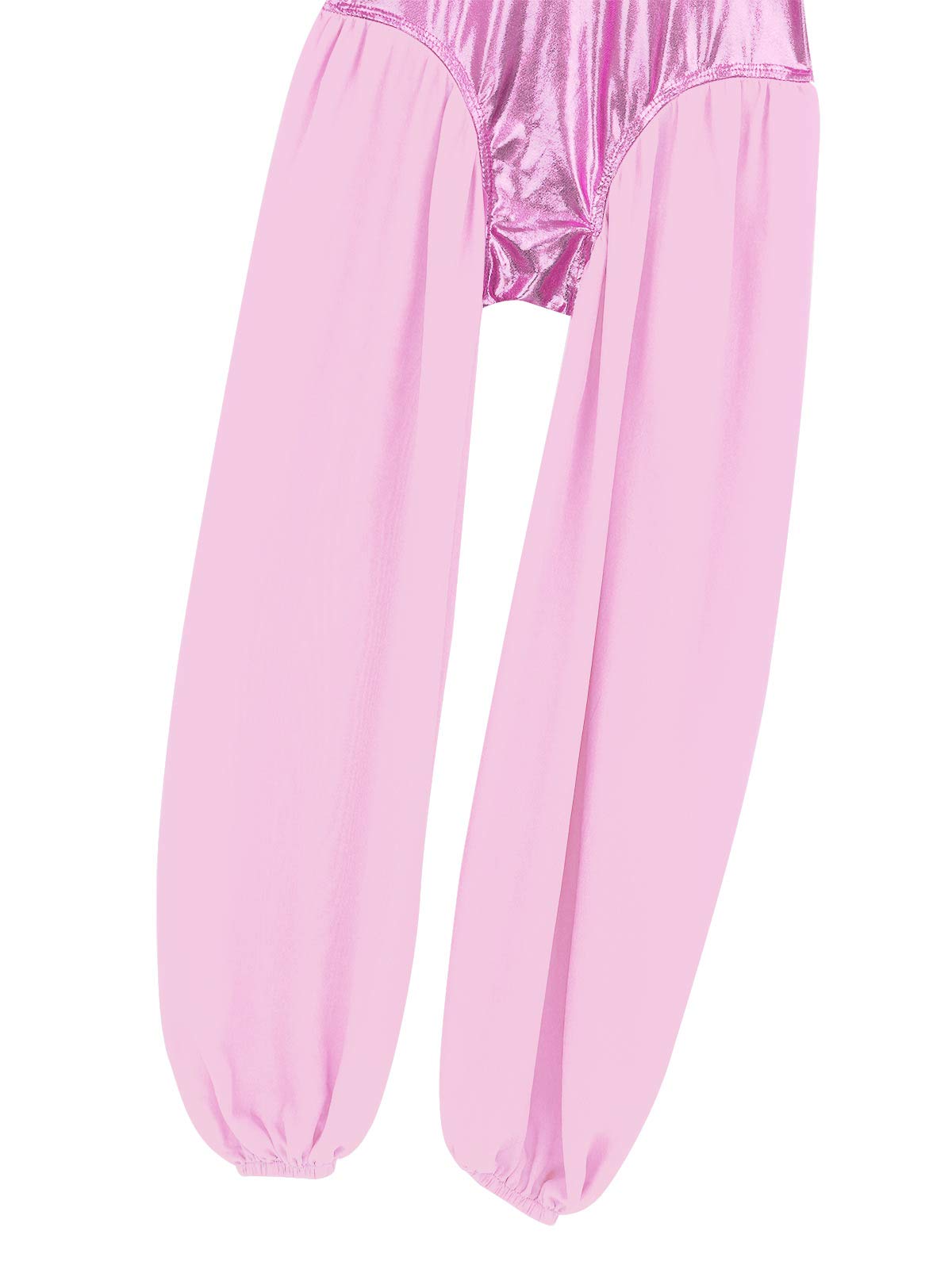 iEFiEL Girls Ballet Leotard - Metallic Chiffon Gymnastics Dancewear for Kids, Fairy Princess Costume Jumpsuit | Perfect for Ballet Recitals, Dance Competitions & Gymnastics Performances