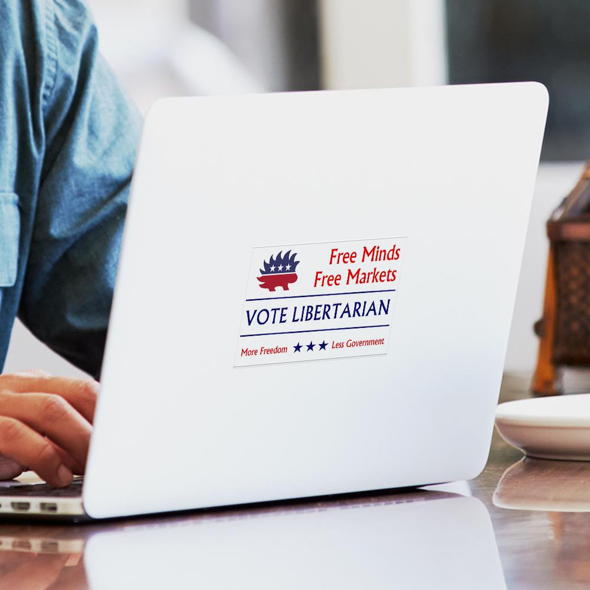 Vote Libertarian 2 Rectangle Bumper Sticker - Durable Car Decal for Political Support - Perfect for Cars, Laptops & Windows - Express Your Political Views