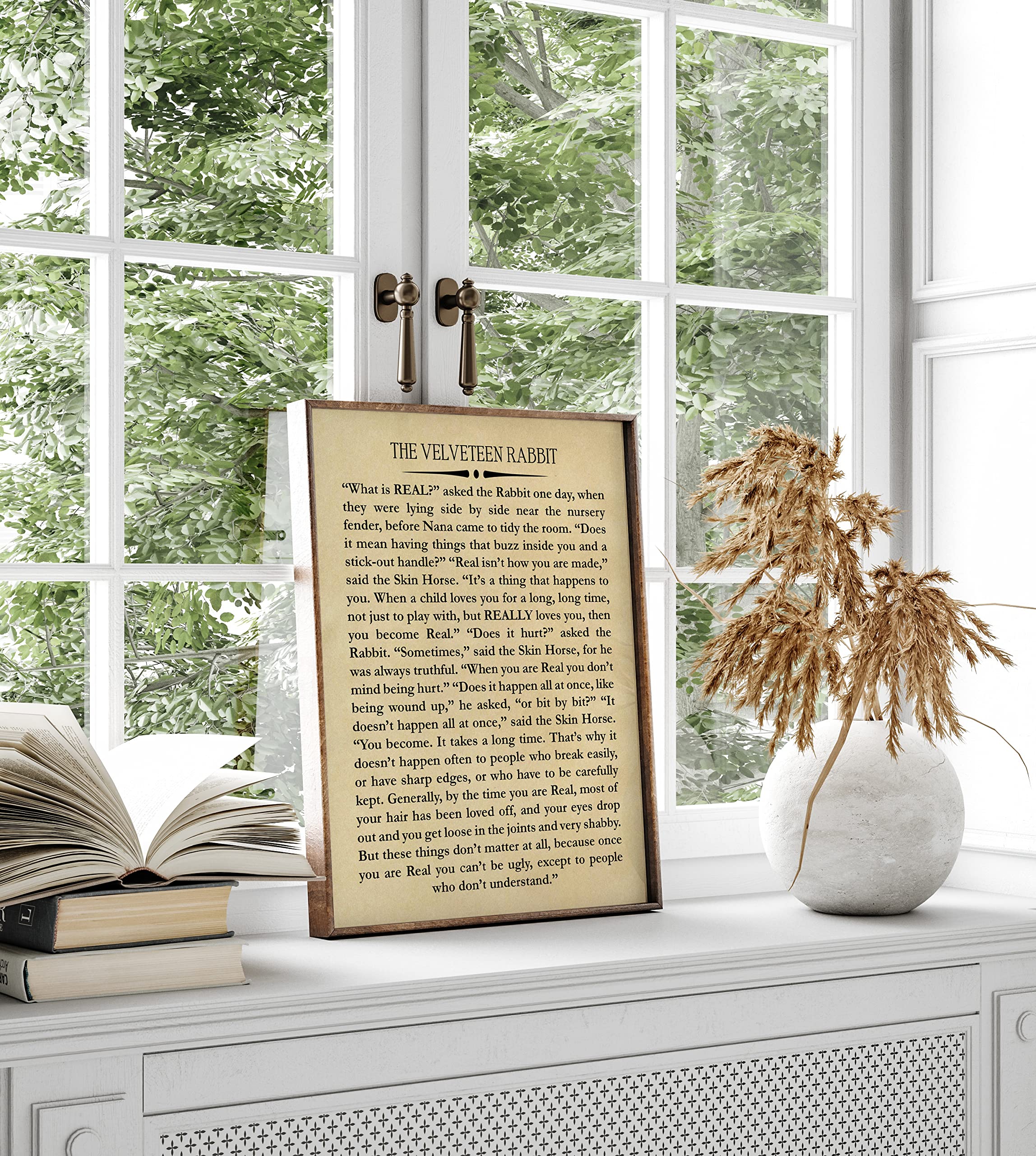 Velveteen Rabbit Book Wall Art - Margery Williams Large Literary Poster, Nursery Decor, Book Quote Print (5 x 7, Parchment) - Perfect for Kids' Rooms, Reading Nooks & Book Lover Gifts