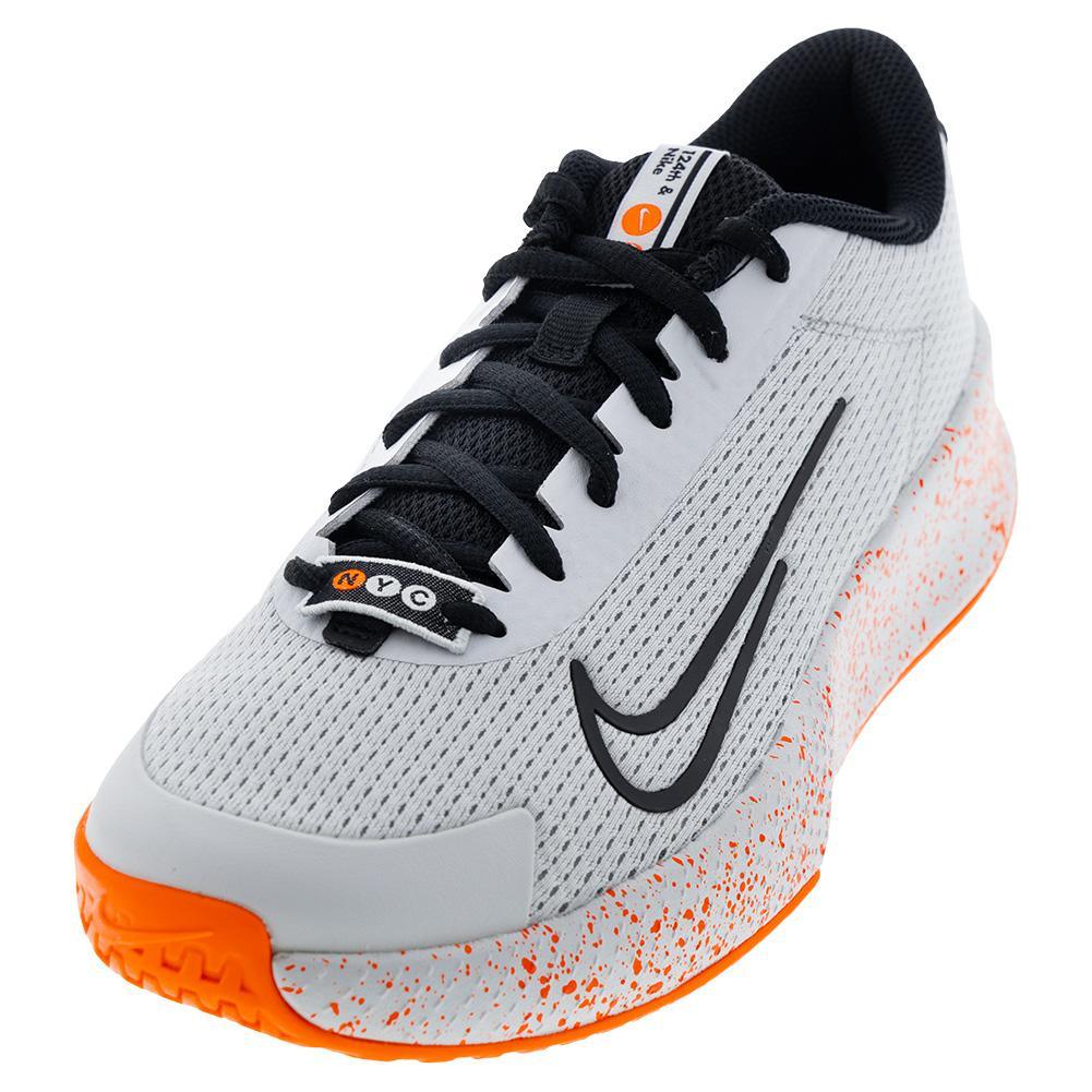 Men's Vapor Lite 2 Premium Tennis Shoes - Lightweight Performance Court Shoes in Pure Platinum/Hyper Crimson - Perfect for Competitive Play & Casual Wear