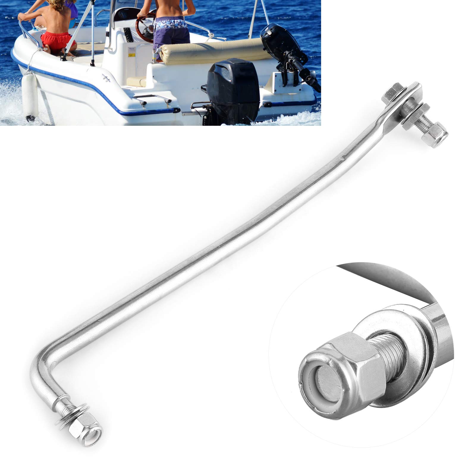 Universal Outboard Steering Connecting Link Tie Rod Replacement for 30-60 HP Silver Marine Engines - Perfect for Boat Steering System Repairs and Maintenance