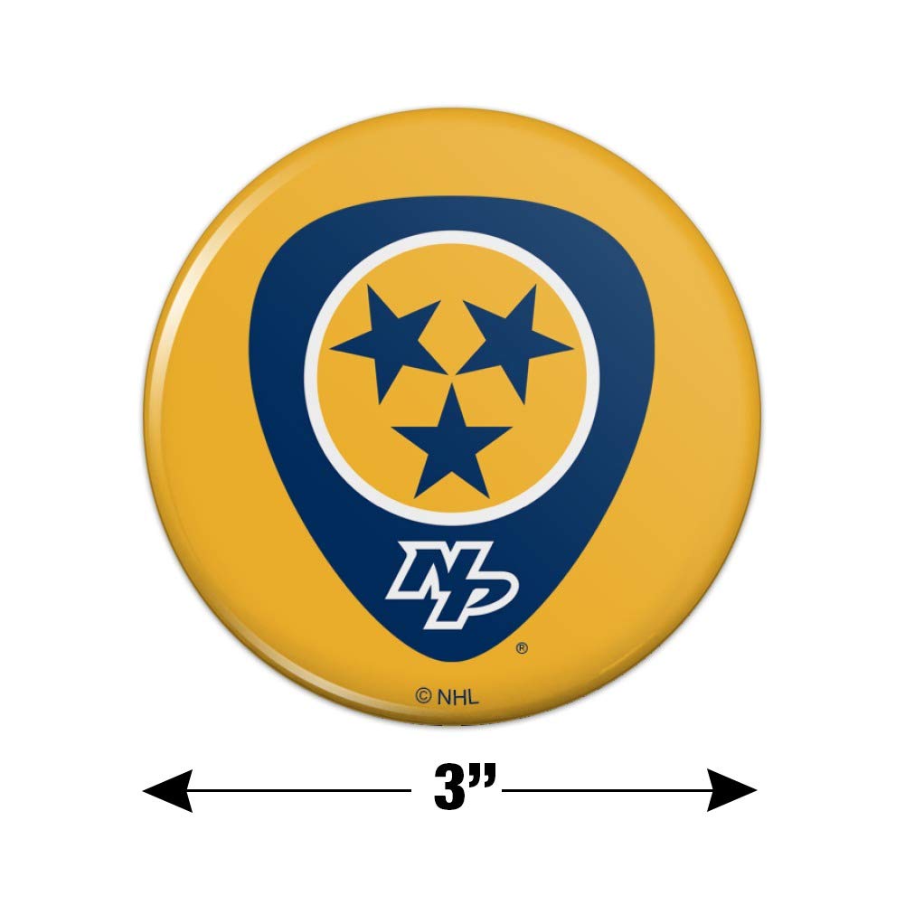 NHL Nashville Predators Logo Refrigerator Magnet - Strong Kitchen & Locker Decorative Button Magnet for Fans, Sports Decor, Office & Home Use