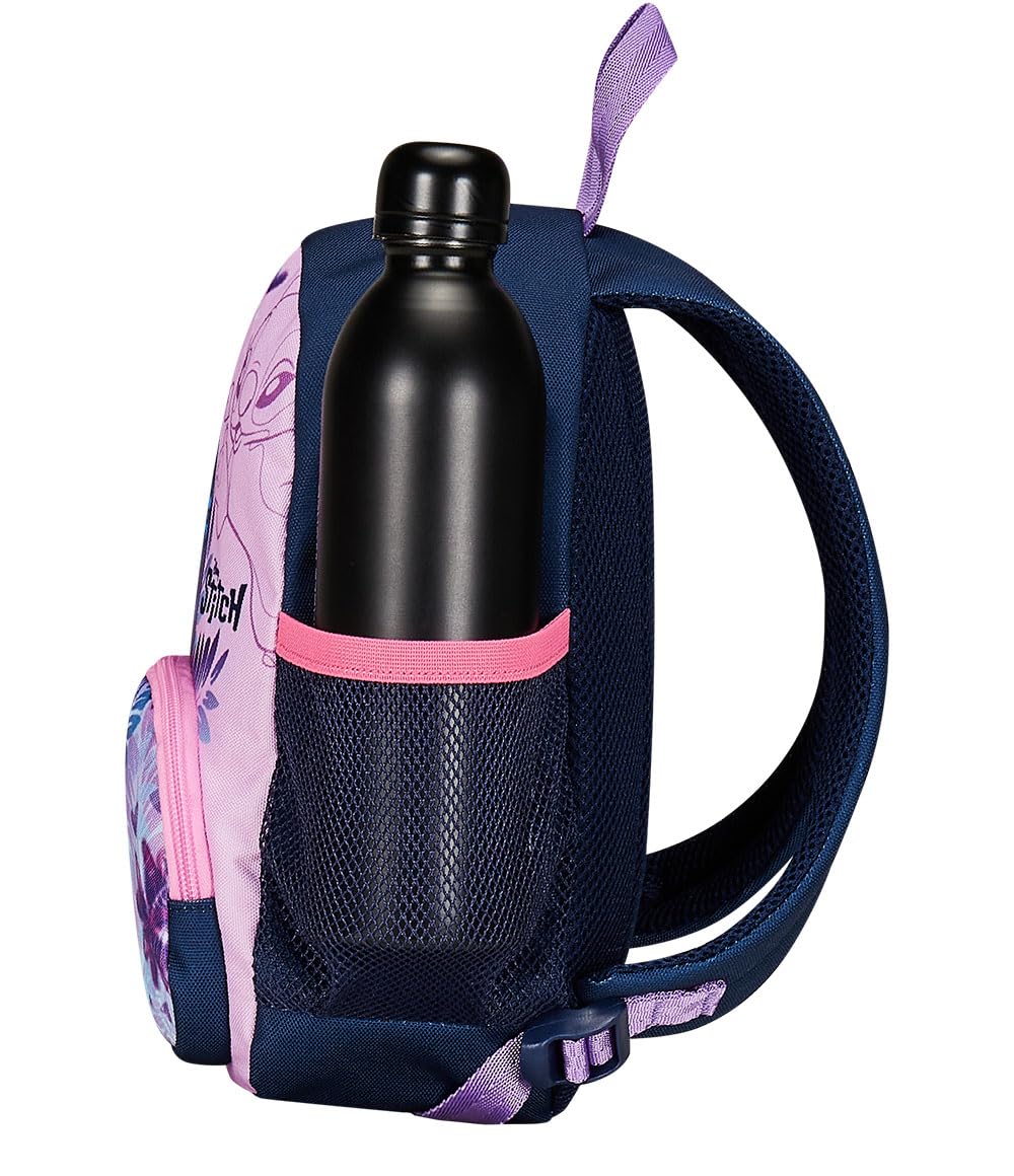 Disney Lilo & Stitch Kids Backpack - School Bag with Side Pockets for Water Bottles, Perfect for Girls' Daily Use