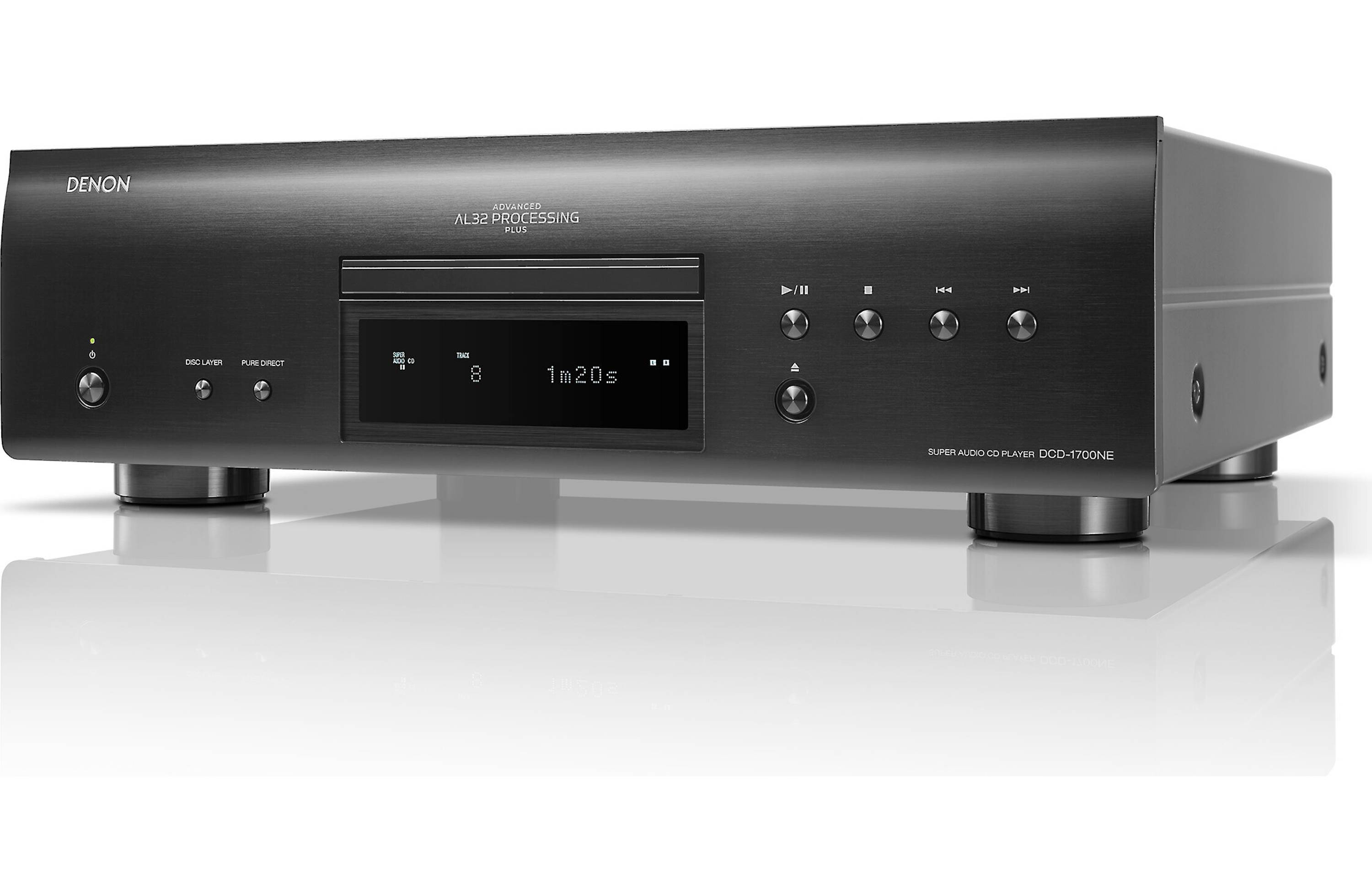 Denon DCD-1700NE Premium CD/SACD Player with AL32 Processing Plus - Hi-Fi Audio for Home Theater & Music Listening